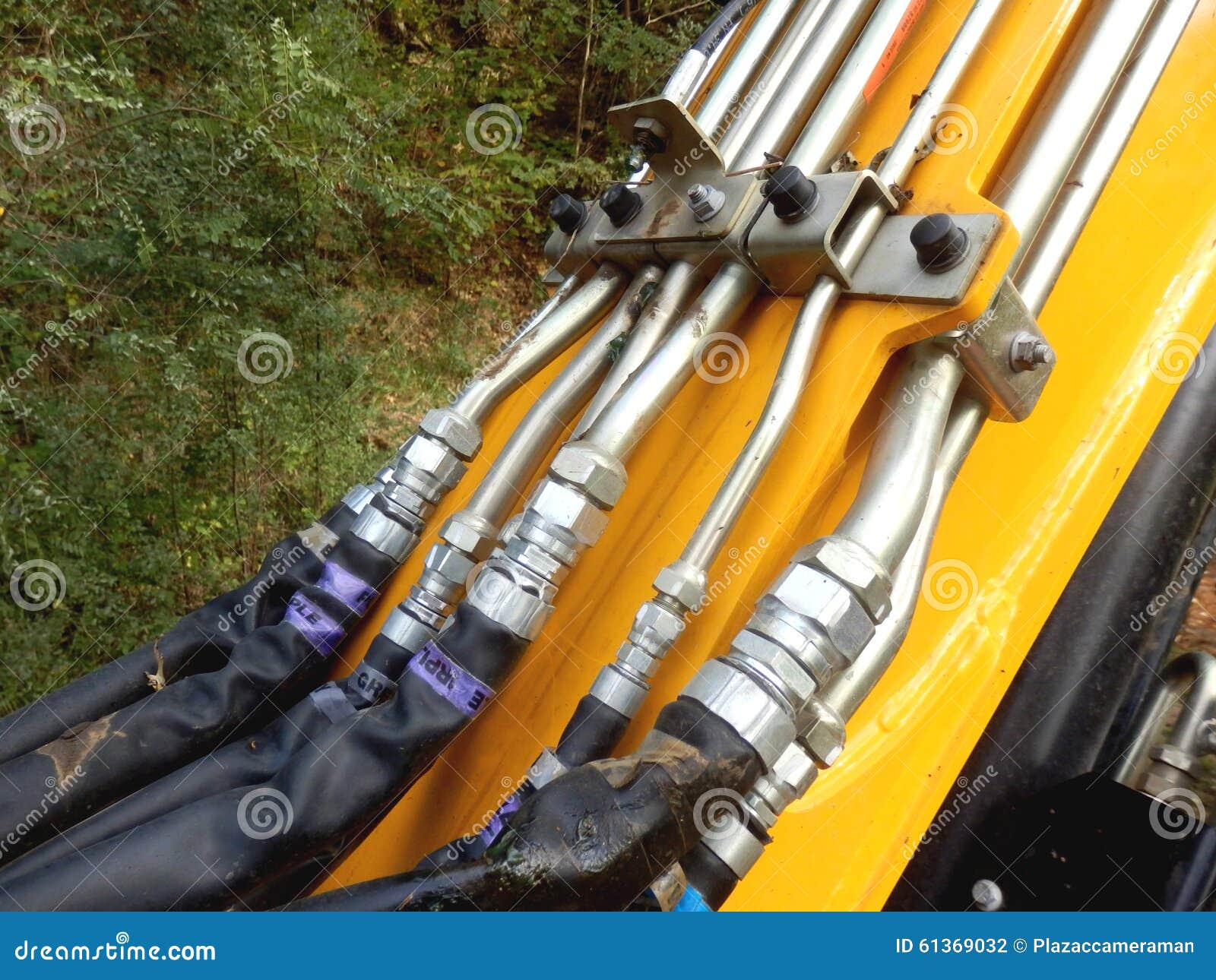 Hydraulic Pipes and Hoses stock photo. Image of powerful 61369032