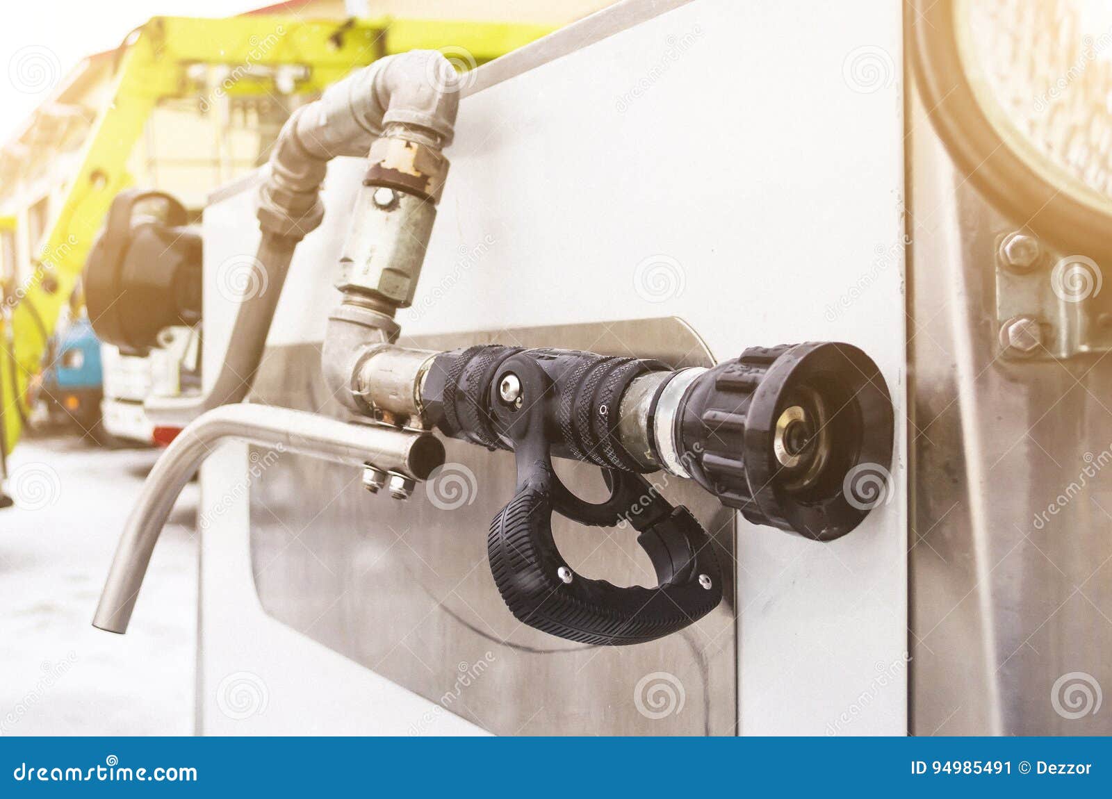 Hydraulic Platform Cradle of Antiicing Equipment. Stock Image Image