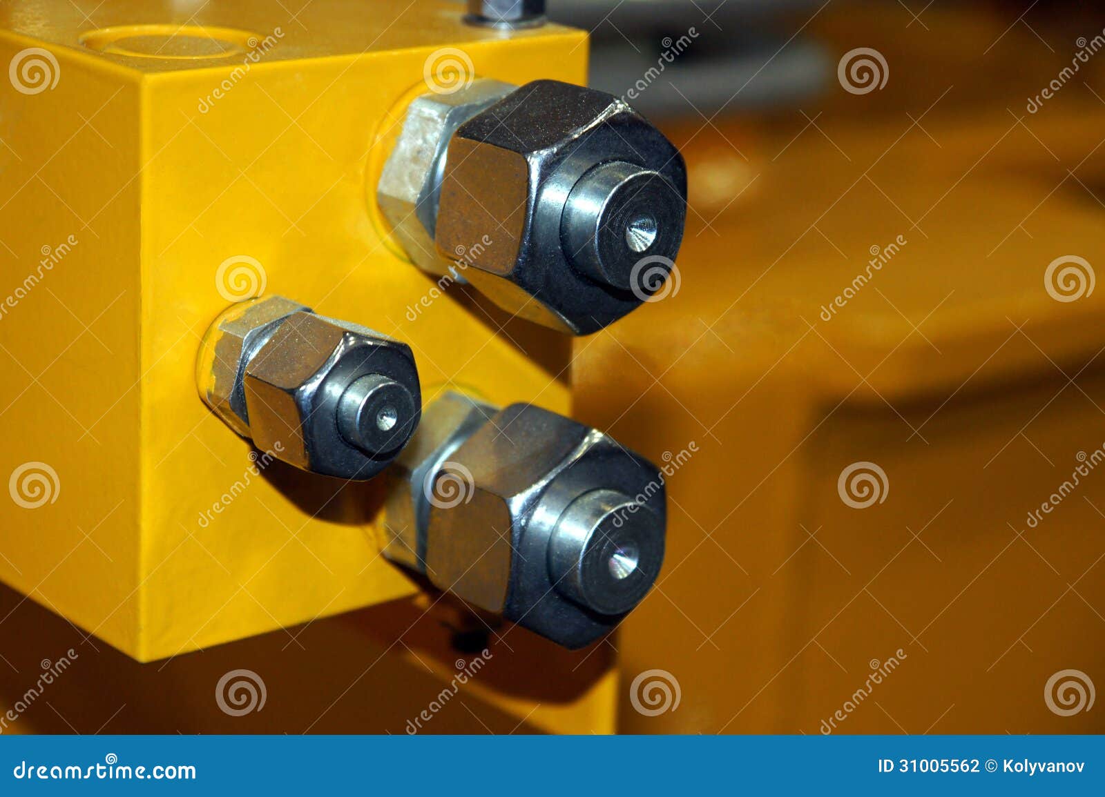 Hydraulic plugs stock photo. Image of line, thread, hose 31005562