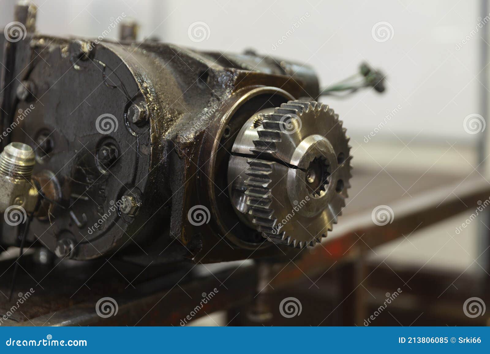 Hydraulic pump in service stock image. Image of heavy 213806085