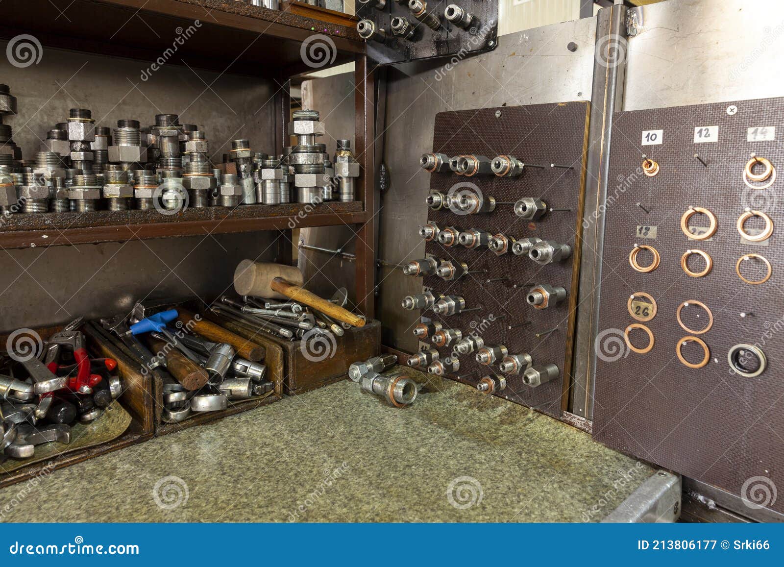Hydraulic pump in service stock image. Image of work 213806177