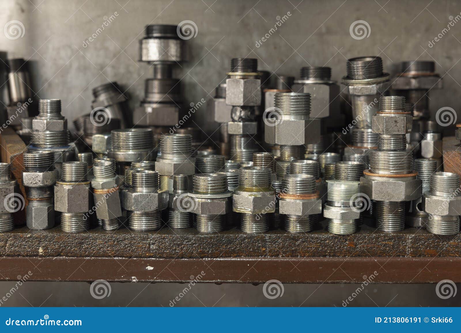 Hydraulic pump in service stock image. Image of repair 213806191