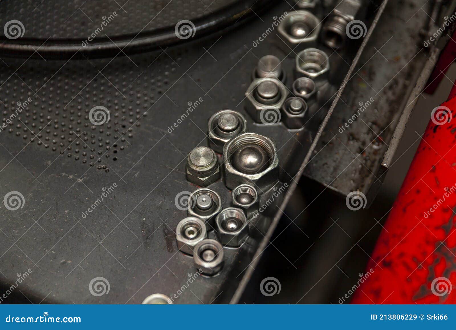 Hydraulic pump in service stock image. Image of closeup 213806229