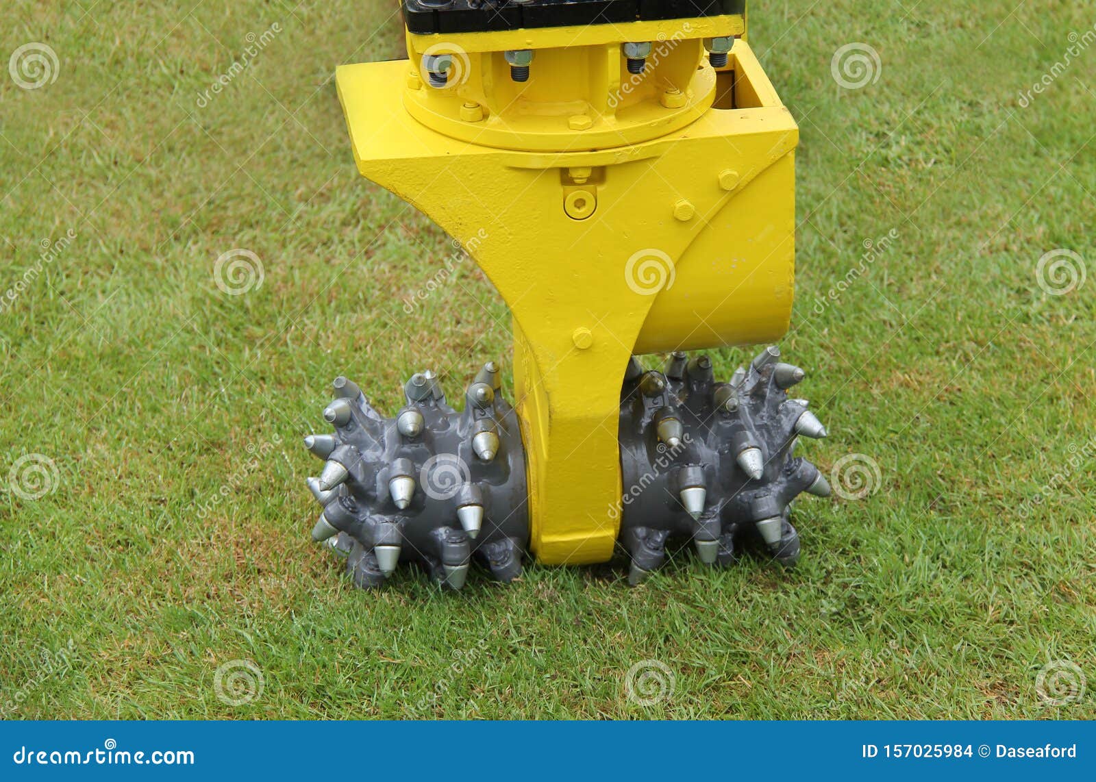 Rock Cutting Drum. stock photo. Image of construction 157025984