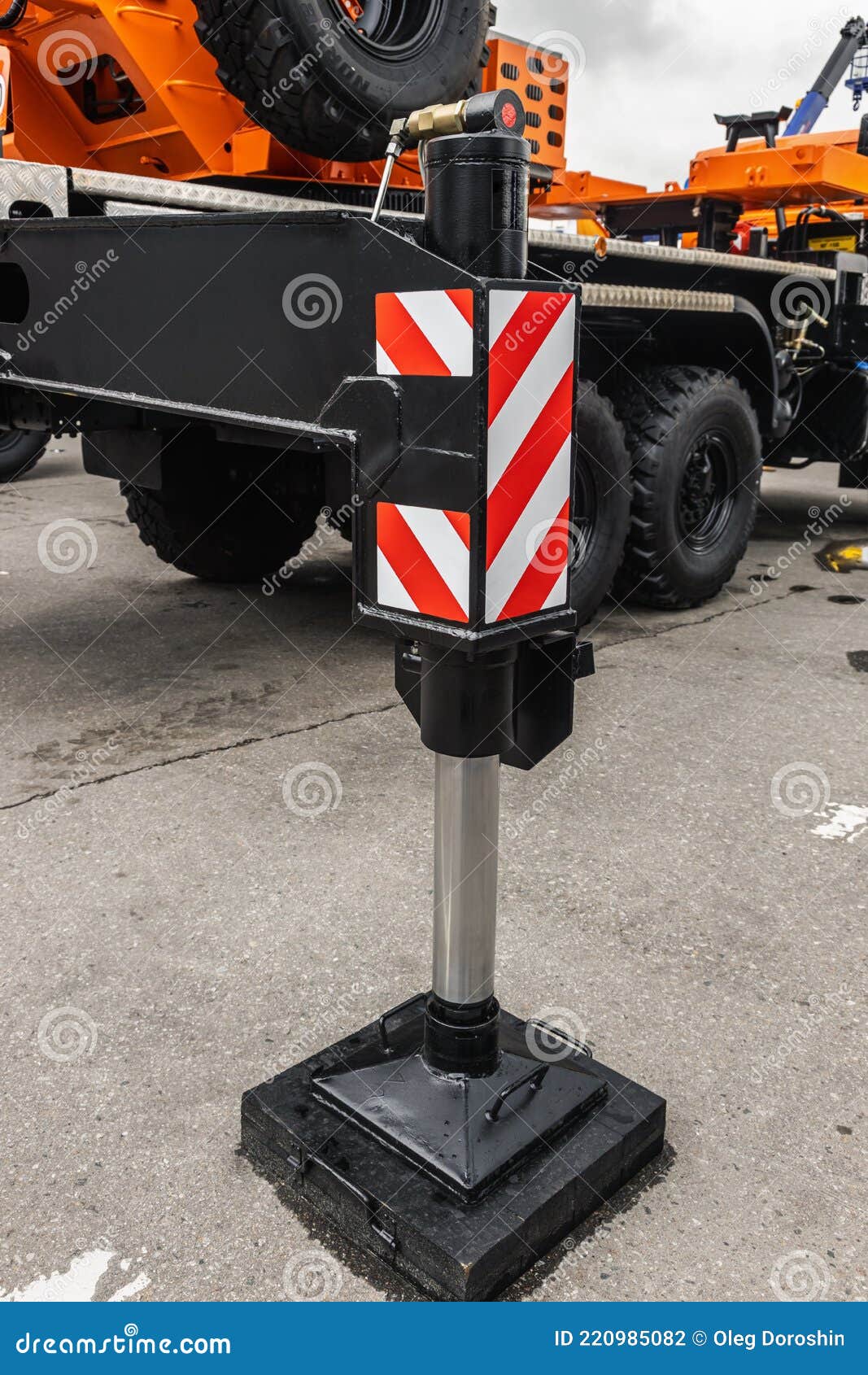 Hydraulic Support for Heavy Duty Construction Crane Stock Photo Image