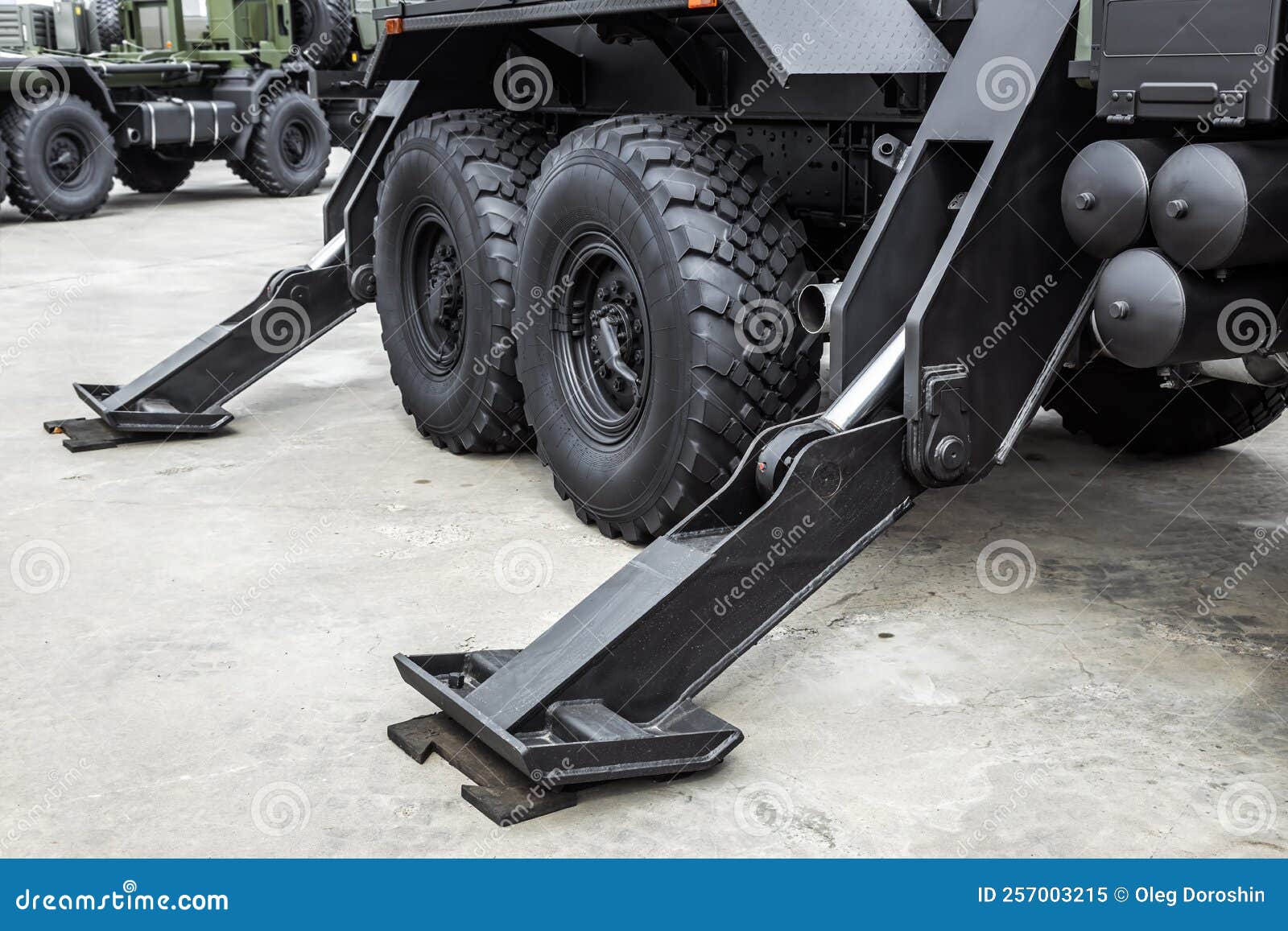 Hydraulic Supports for Heavy Construction Crane Stock Image Image of