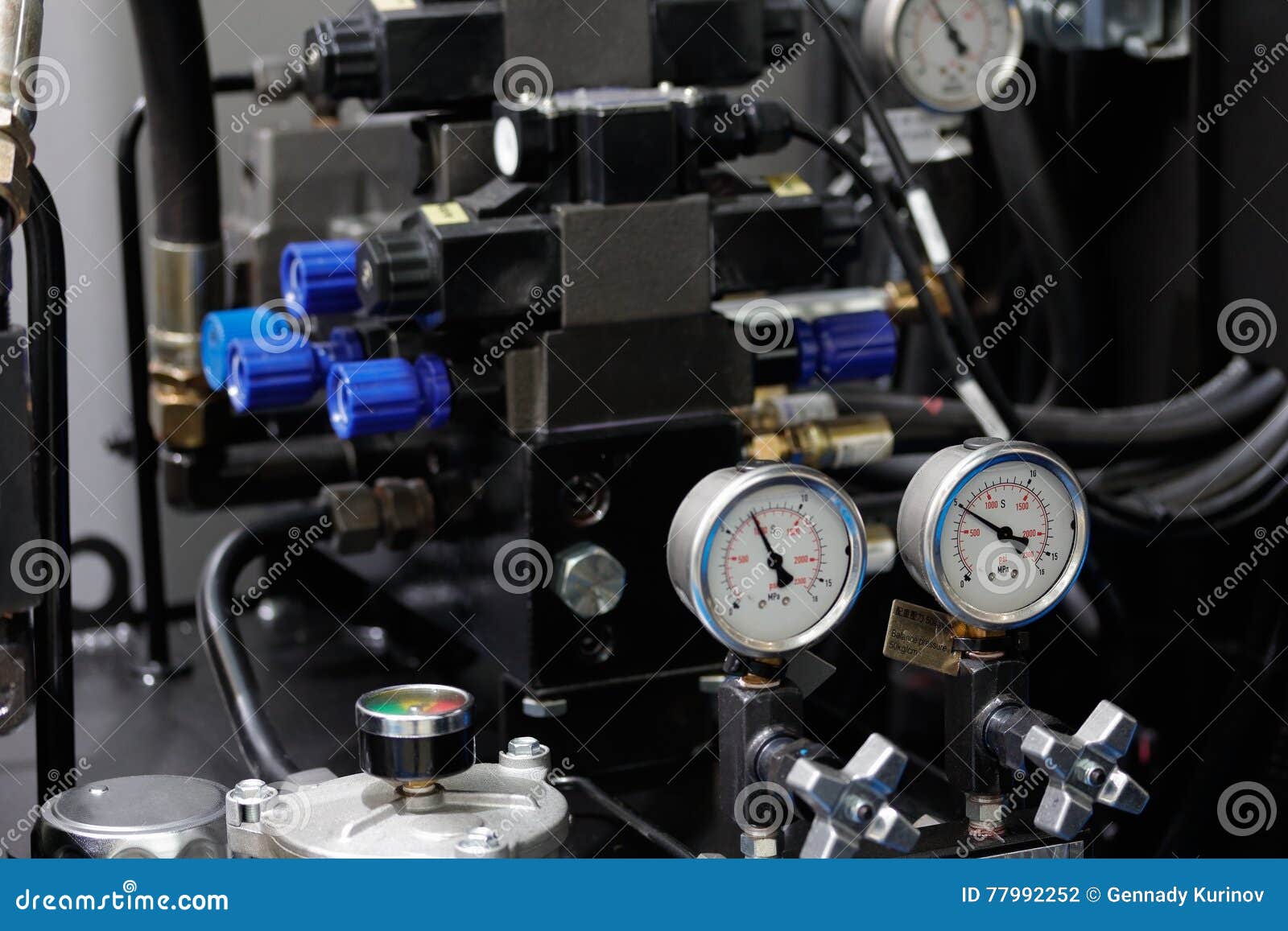 Hydraulic System of Cnc Machine Stock Photo Image of compressor