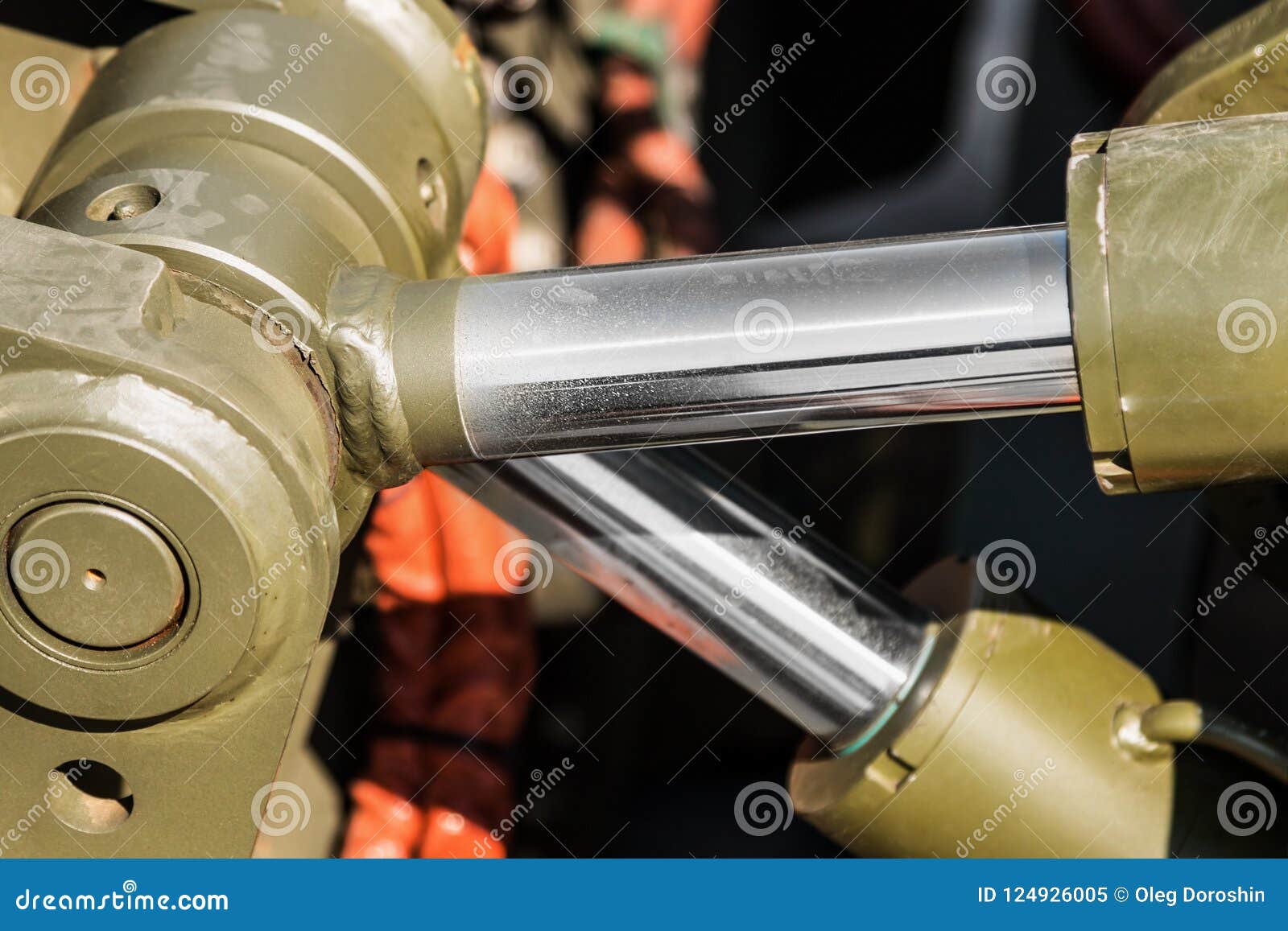 Hydraulic System of Construction or Road Machinery Stock Image Image