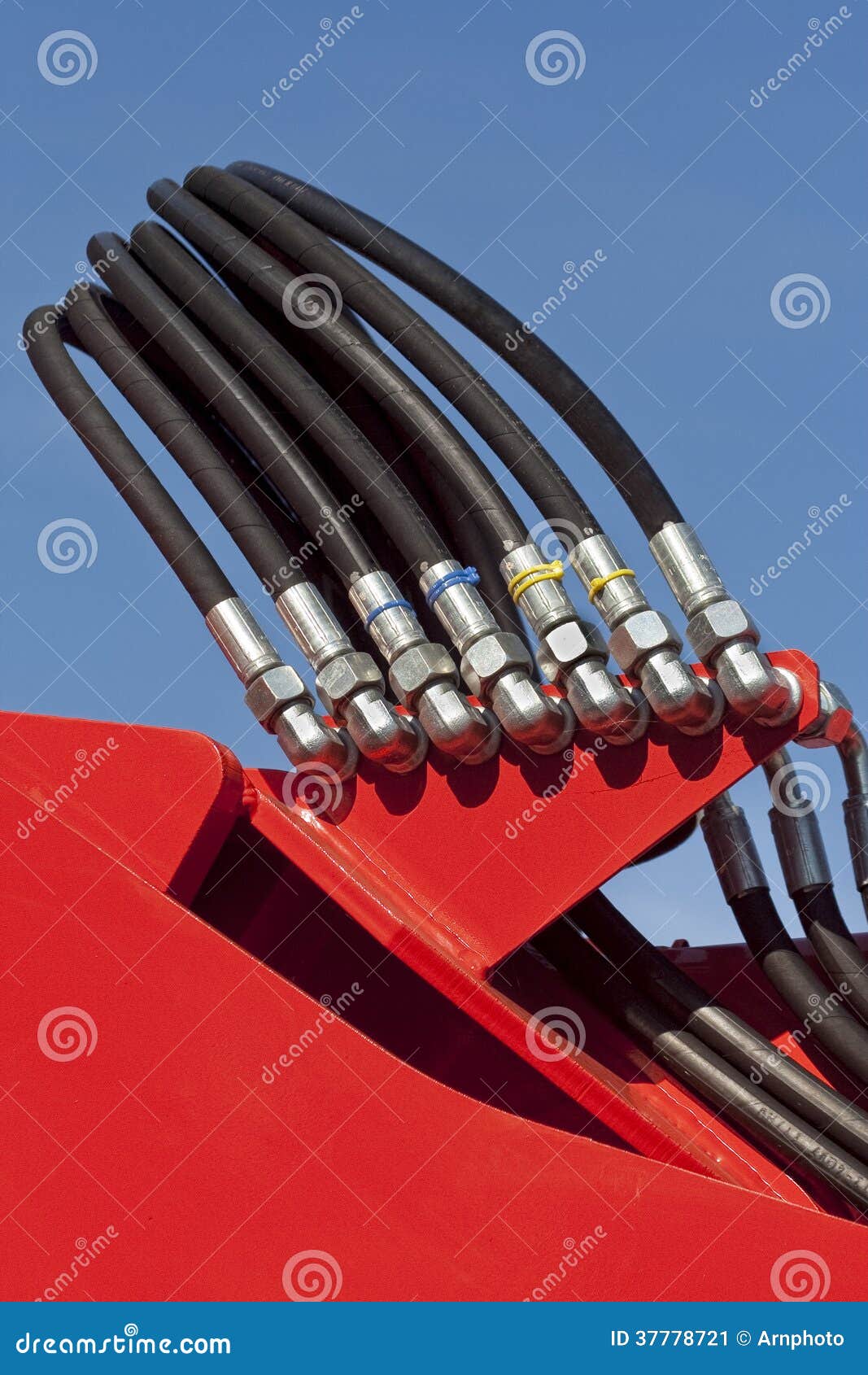Hydraulic Tubes stock image. Image of excavator, color 37778721