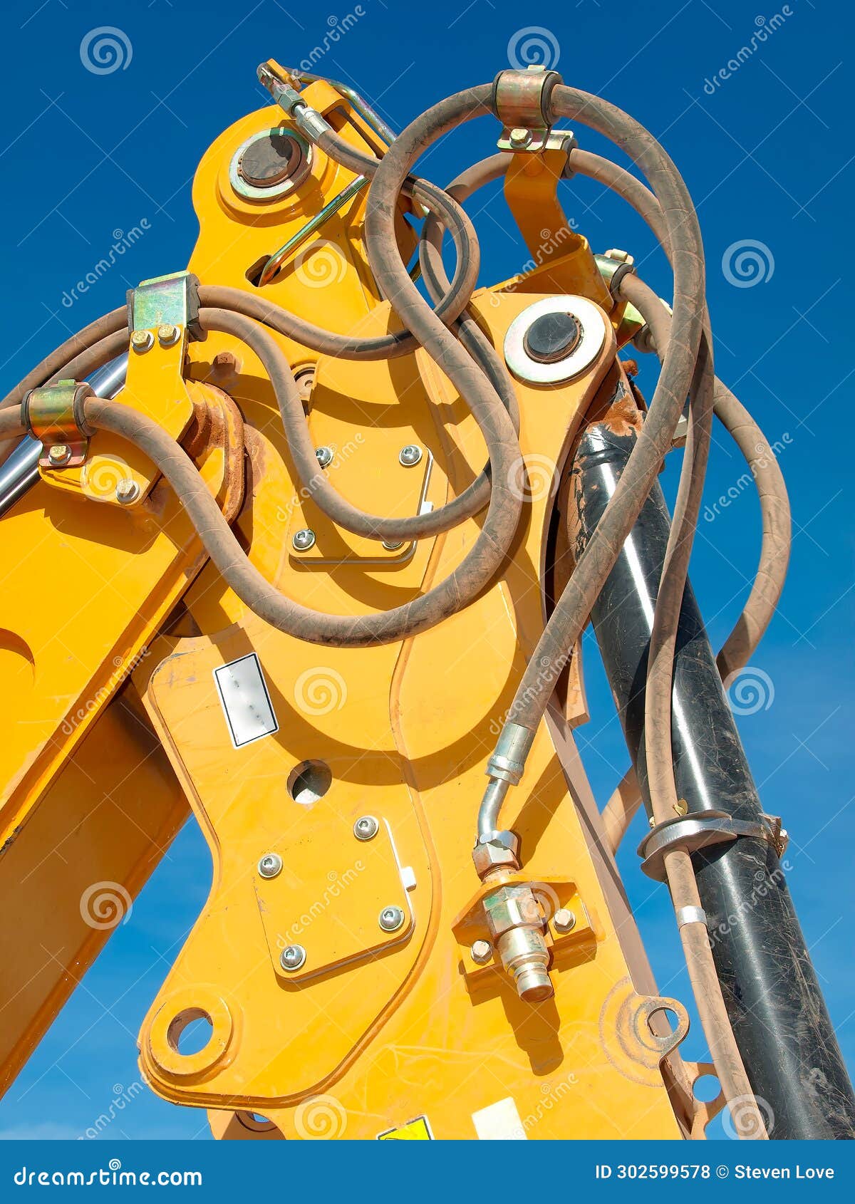 Hydraulic Tubing on the Side of a Machine Stock Photo Image of