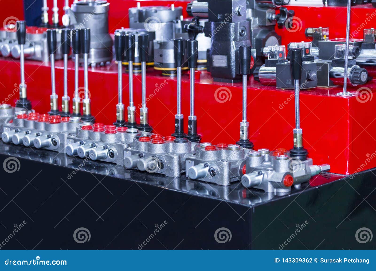 Hydraulic Valve Levers for Oil Control Pressure Unit Stock Photo Image of industrial, factory