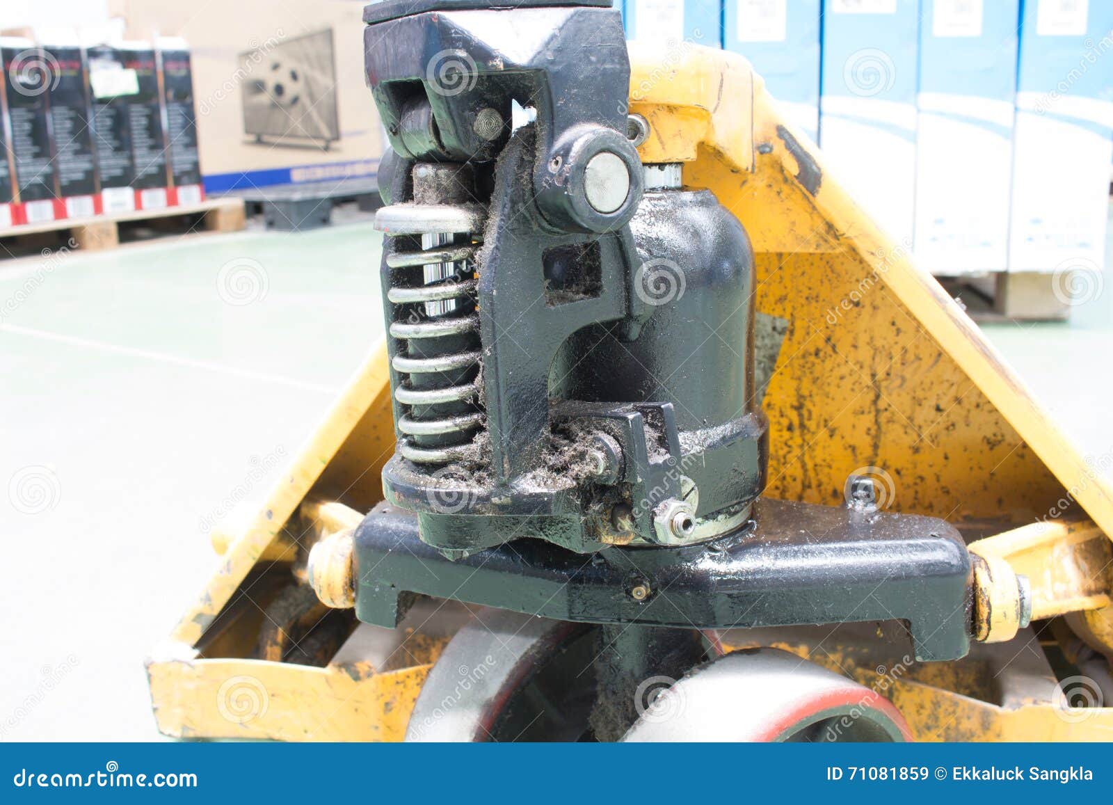 Hydraulics System of the Hand Pallet Truck Stock Image Image of green, machinery 71081859