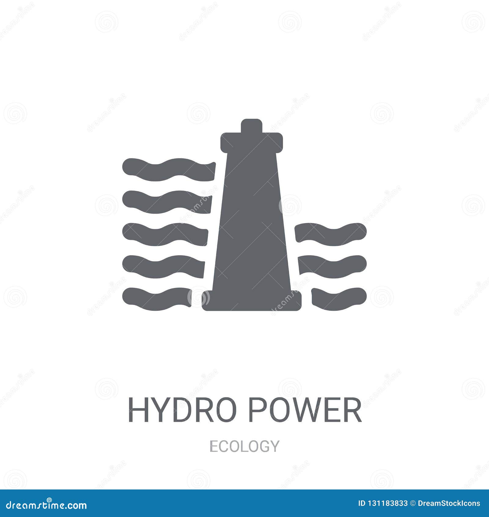 Hydro Power Icon. Trendy Hydro Power Logo Concept on White Background