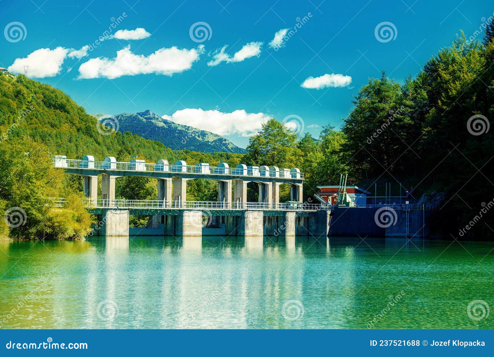 Hydro Power Plant. Beautiful Landscape. Stock Photo Image of