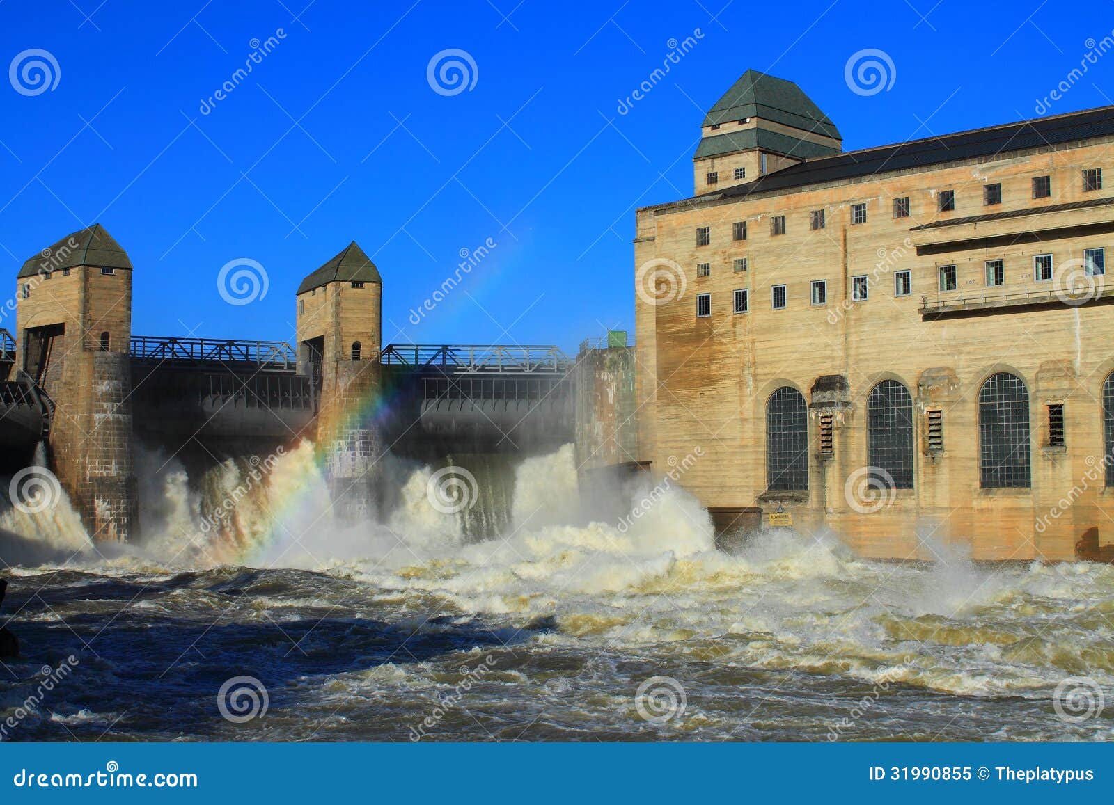 Hydro power plant stock image. Image of waterfall, plant 31990855