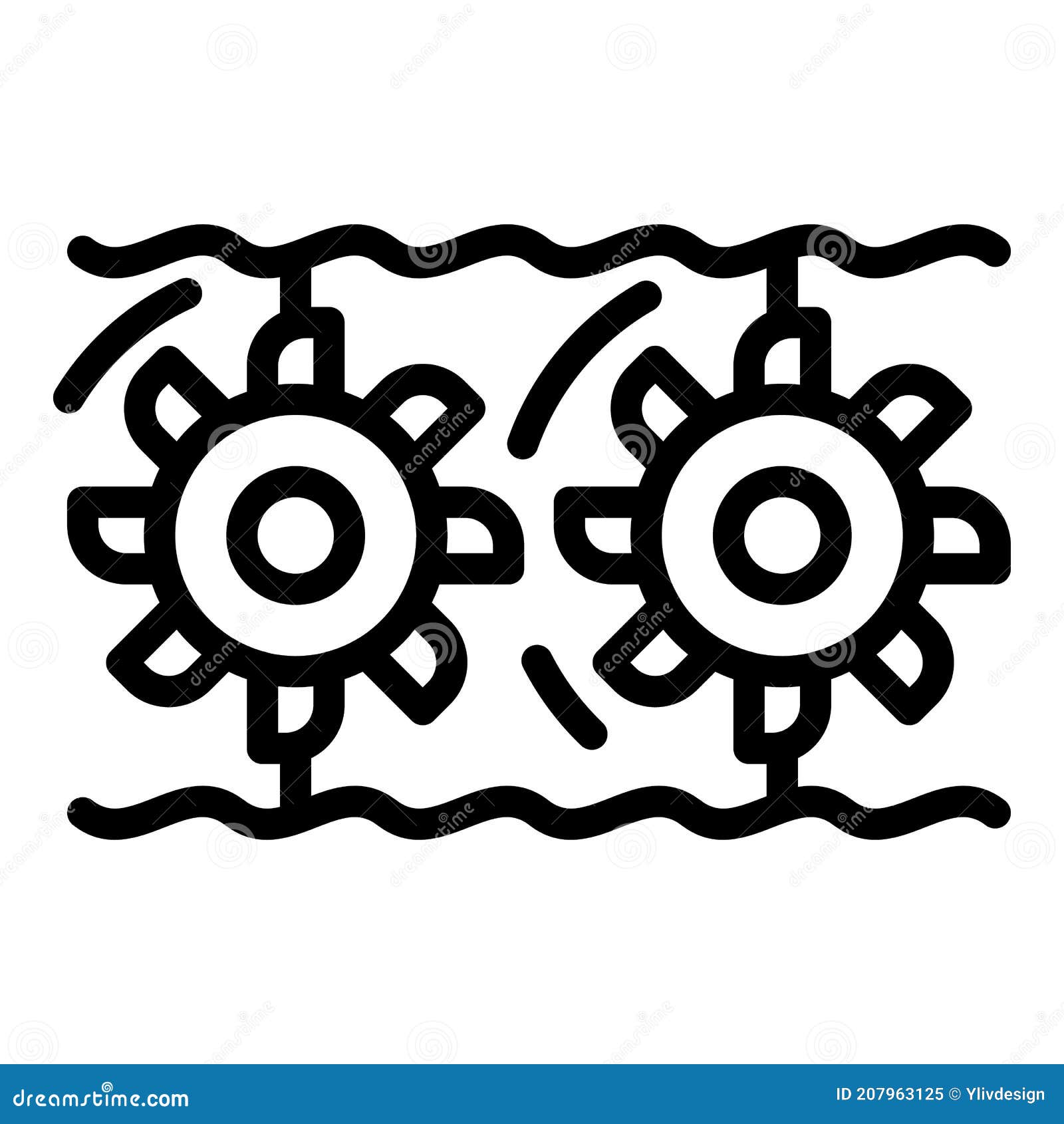 Hydro Power Vents Icon, Outline Style Stock Illustration - Illustration ...