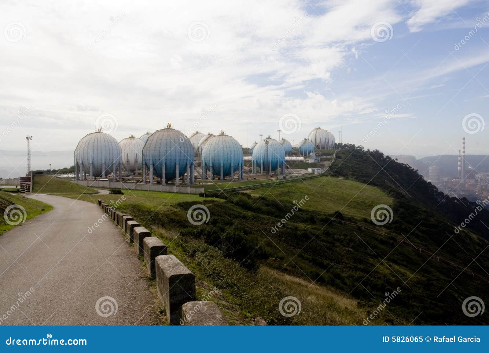 Hydrocarbon storage stock image. Image of stockage, railing - 5826065
