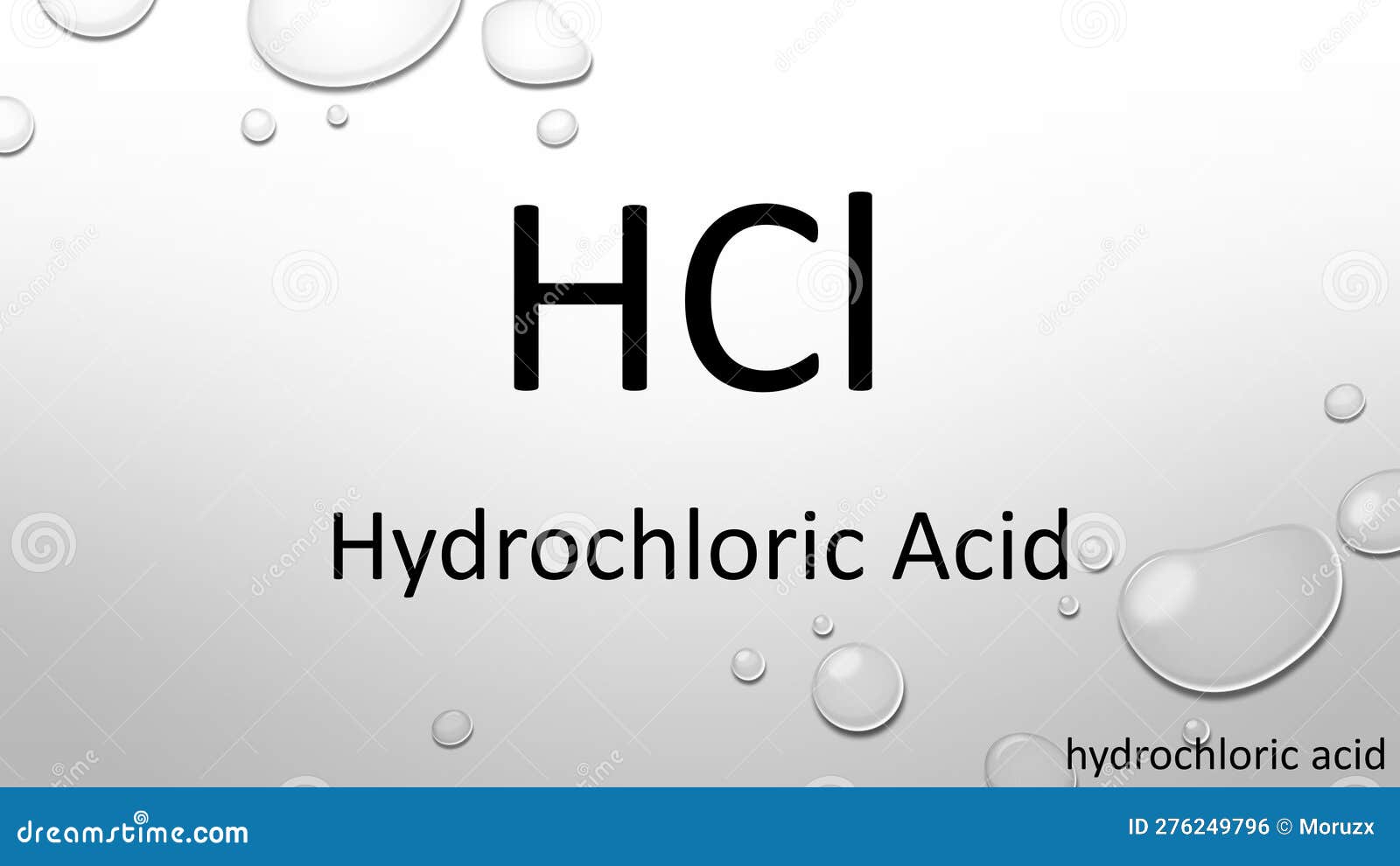 Hydrochloric Acid Chemical Formula On Waterdrop Background Royalty-Free ...