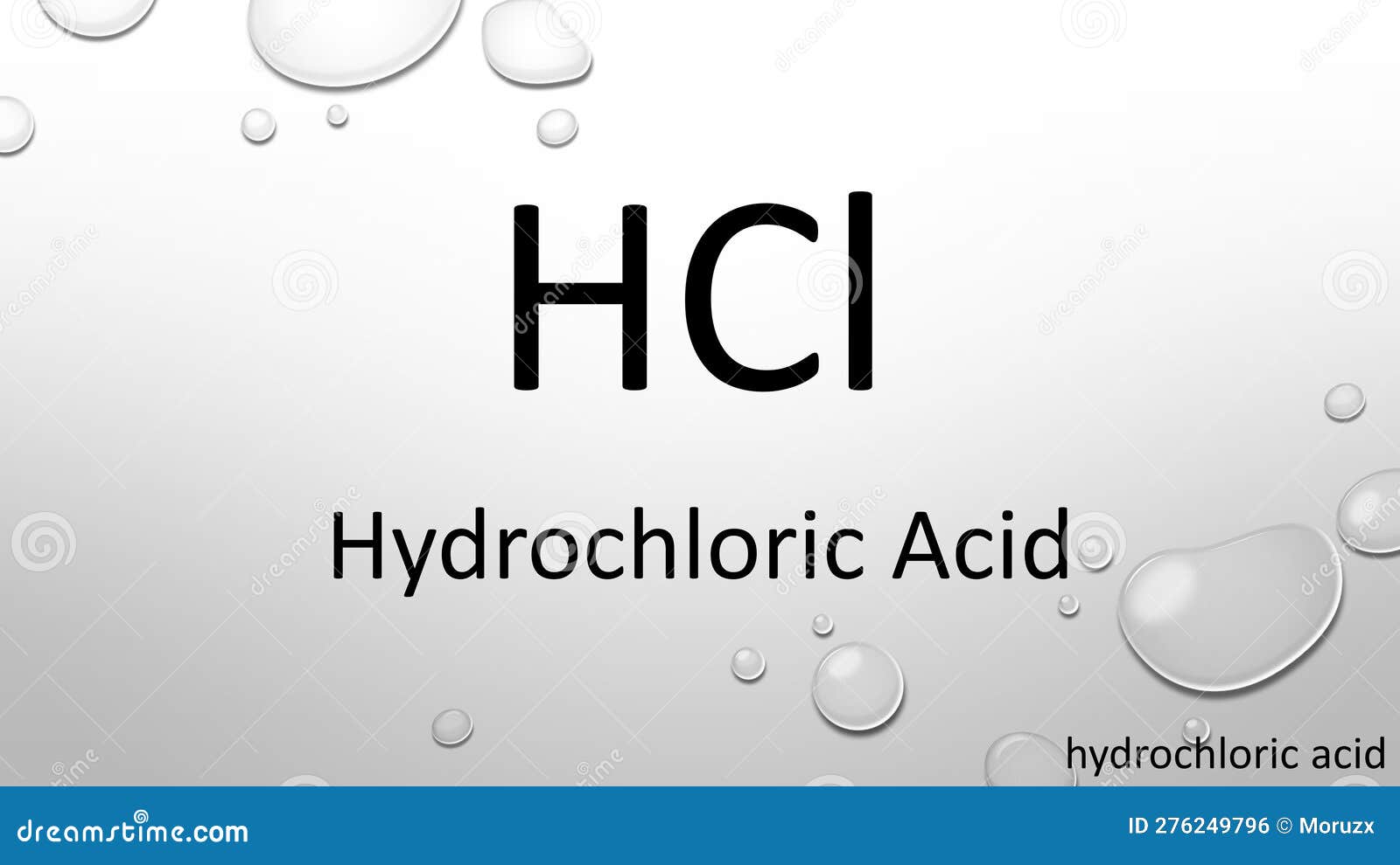 Hydrochloric Acid Chemical Formula On Waterdrop Background Royalty Free hydrochloric-acid-chemical-formula-on-waterdrop-background-royalty-free