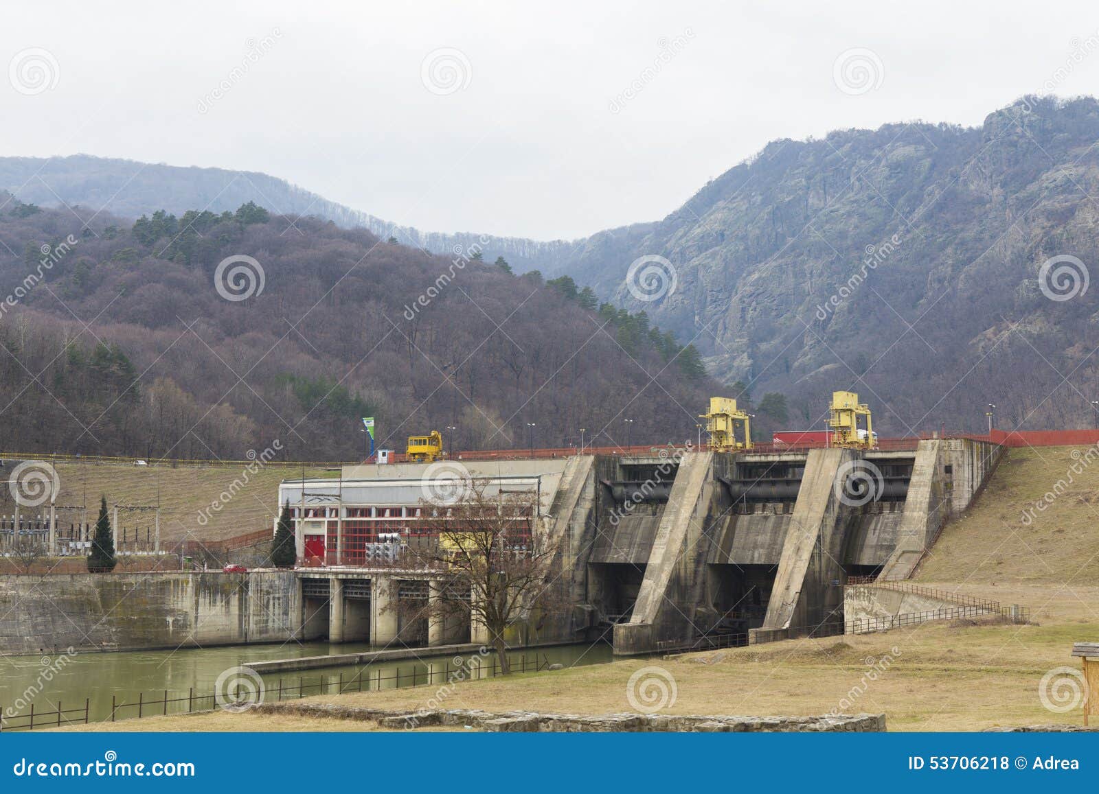 The Hydroelectric Power Plant on Olt River Stock Photo Image of
