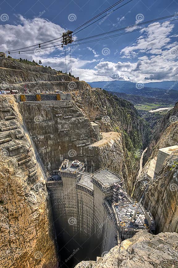 Hydroelectric Power Plant Under Construction Stock Image Image of