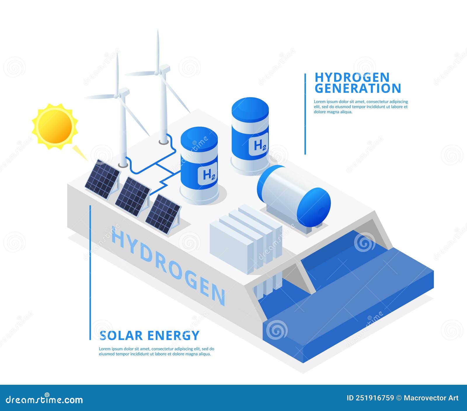 Hydrogen Generation Illustration Stock Vector - Illustration of object ...