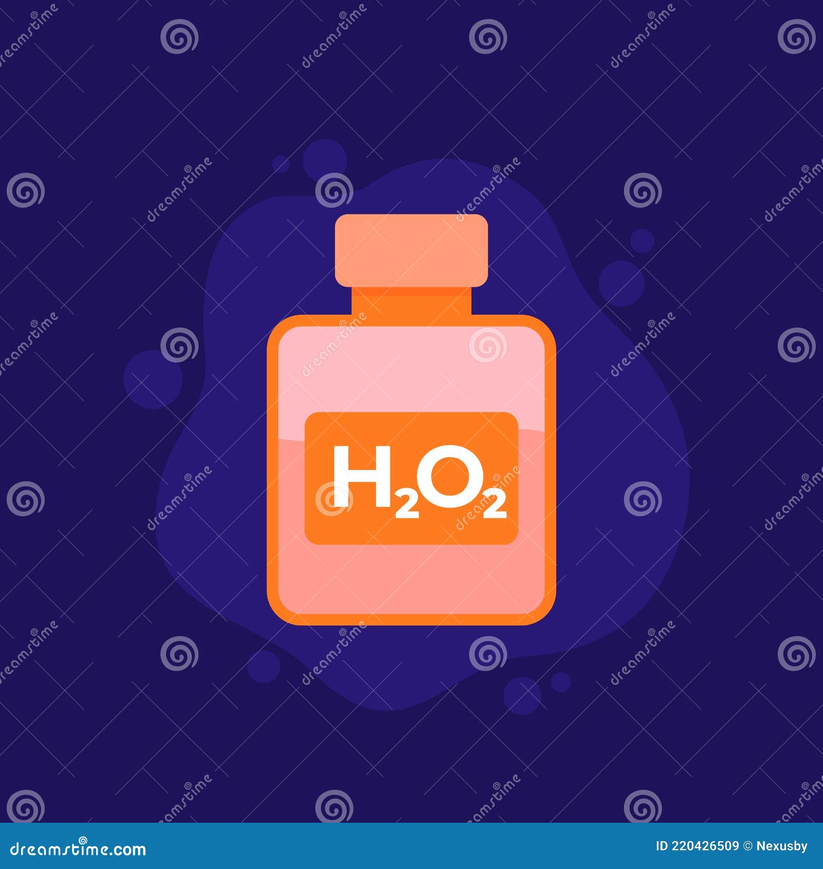 Hydrogen Peroxide Bottle Vector Icon Stock Vector Illustration of
