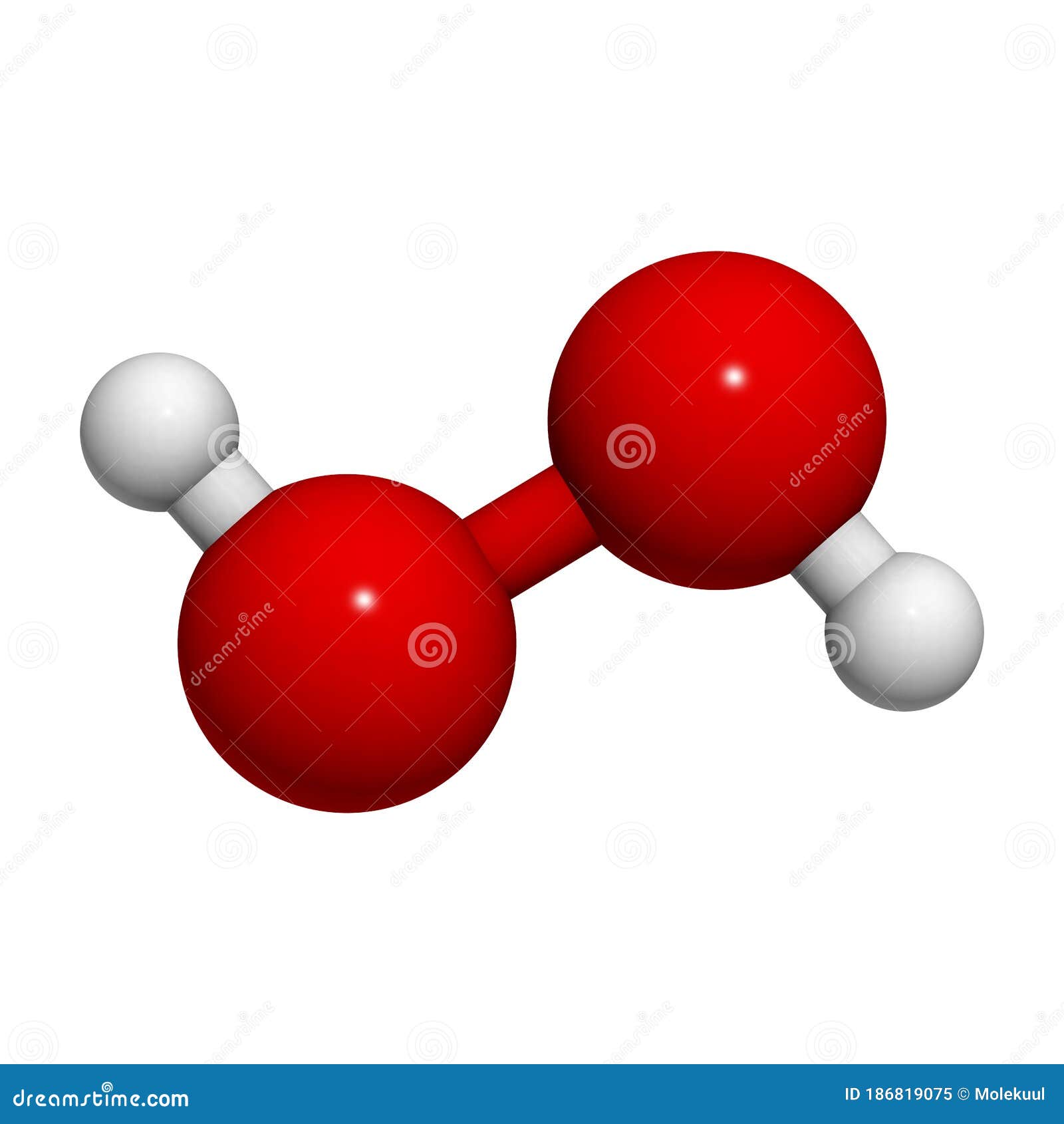 Hydrogen Peroxide H2o2 Molecule Stock Illustration Illustration Of Compound Atom
