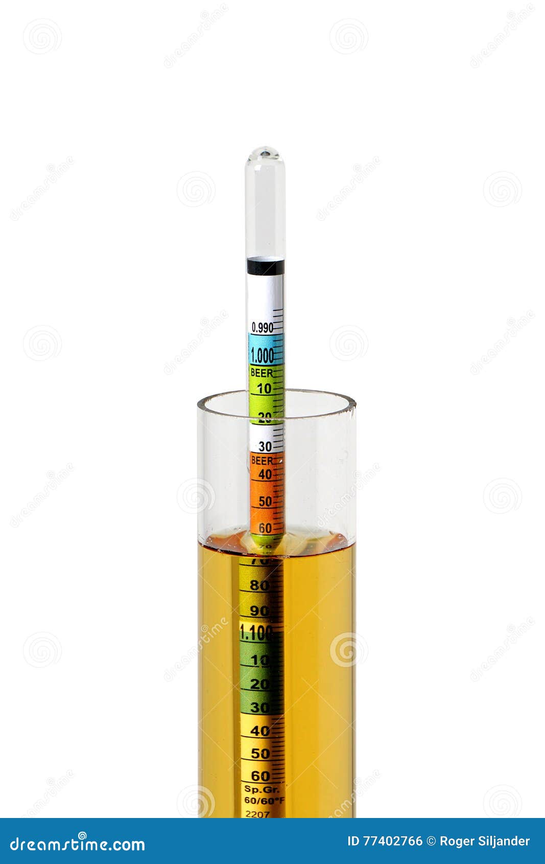 Hydrometer im Hauptgebräu stockfoto. Bild von inhalt 77402766