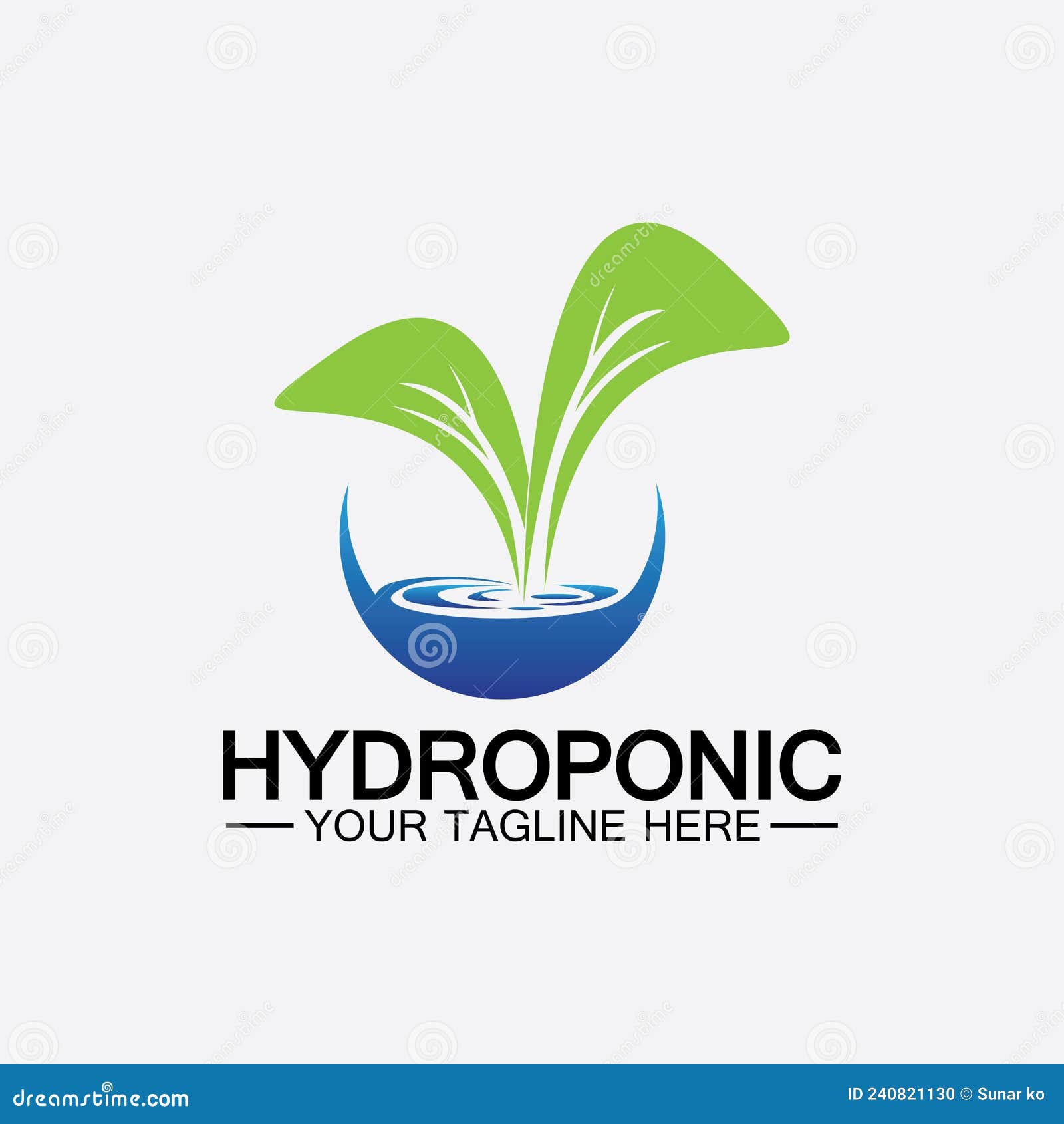 Hydroponic Logo Vector Icon Illustration Design Stock Vector