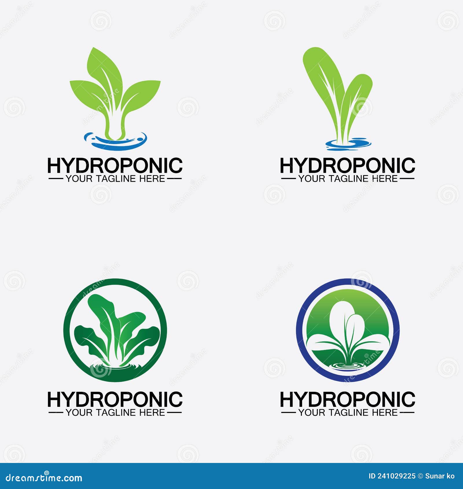 Hydroponic Logo Vector Icon Illustration Design Stock Illustration