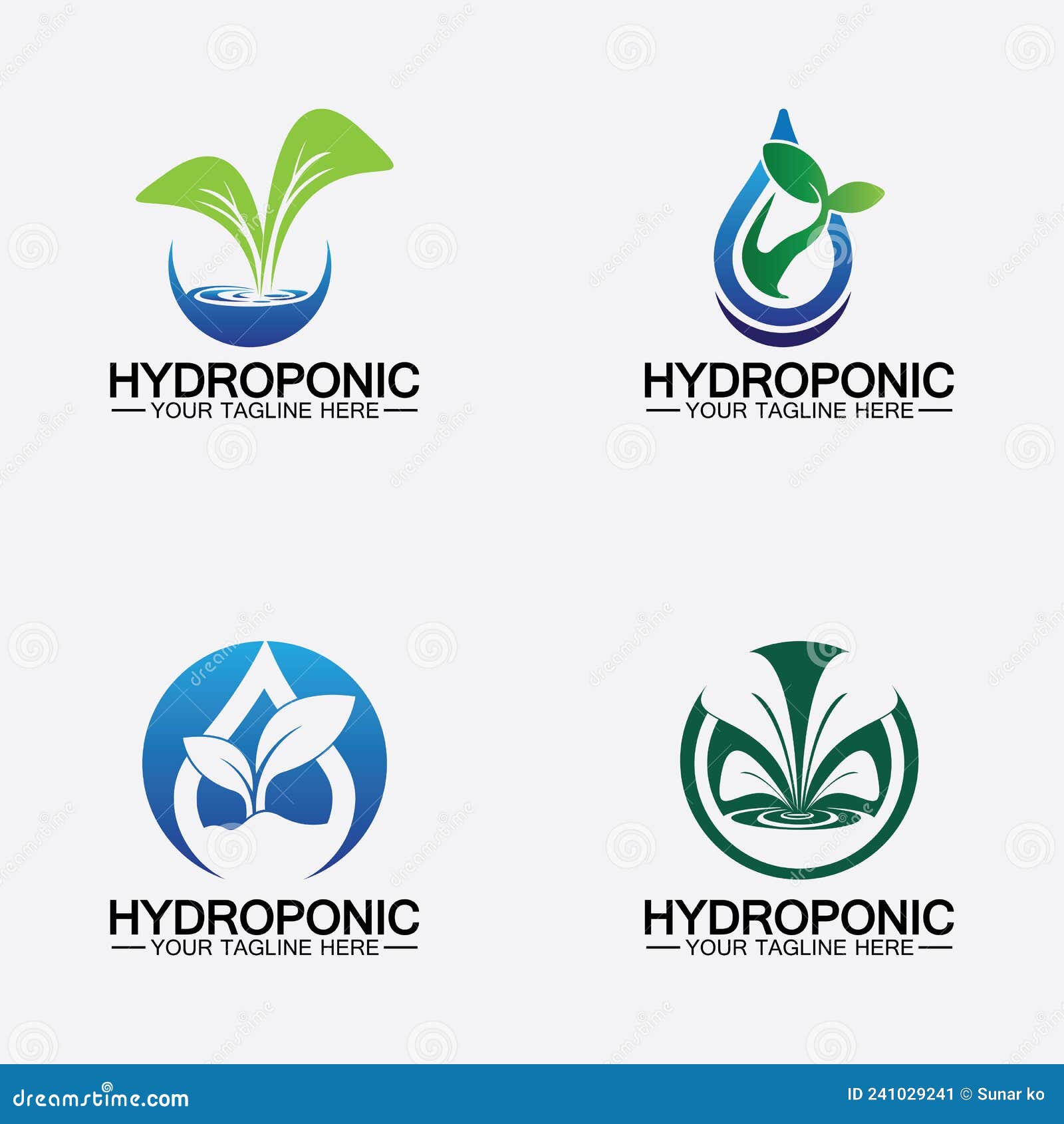 Hydroponic Logo Vector Icon Illustration Design Stock Illustration