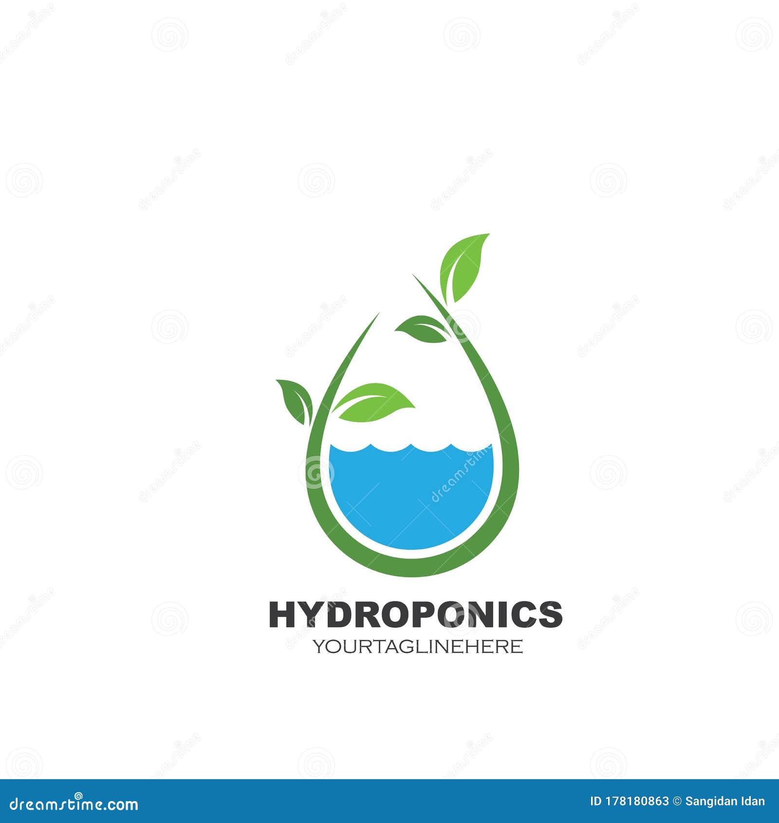 Hydroponics Logo Vector Illustration Design Stock Vector - Illustration