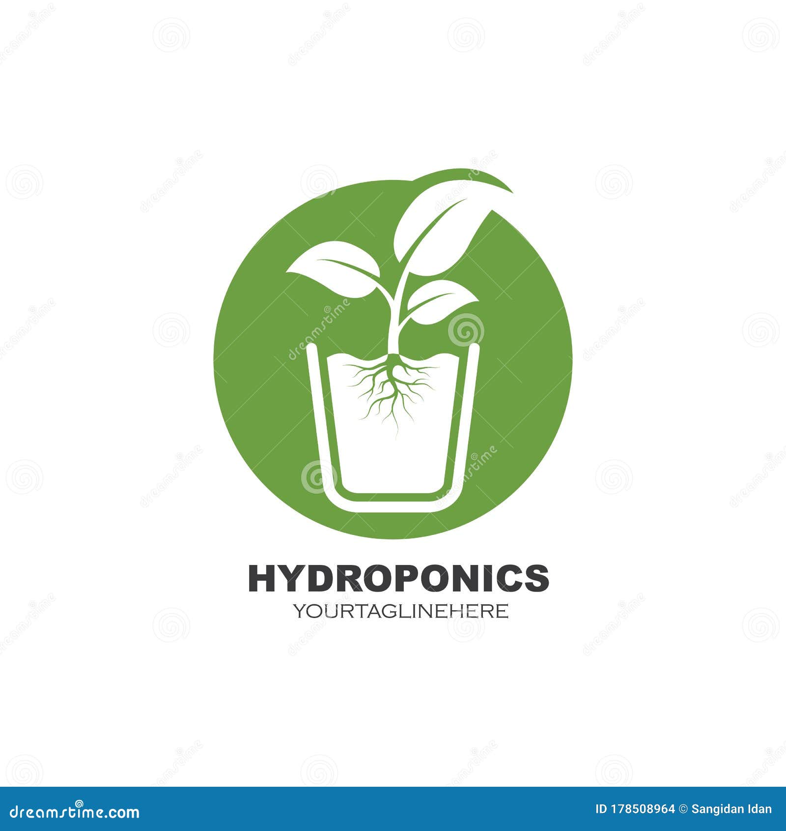 Hydroponics Logo Vector Illustration Design Stock Vector - Illustration