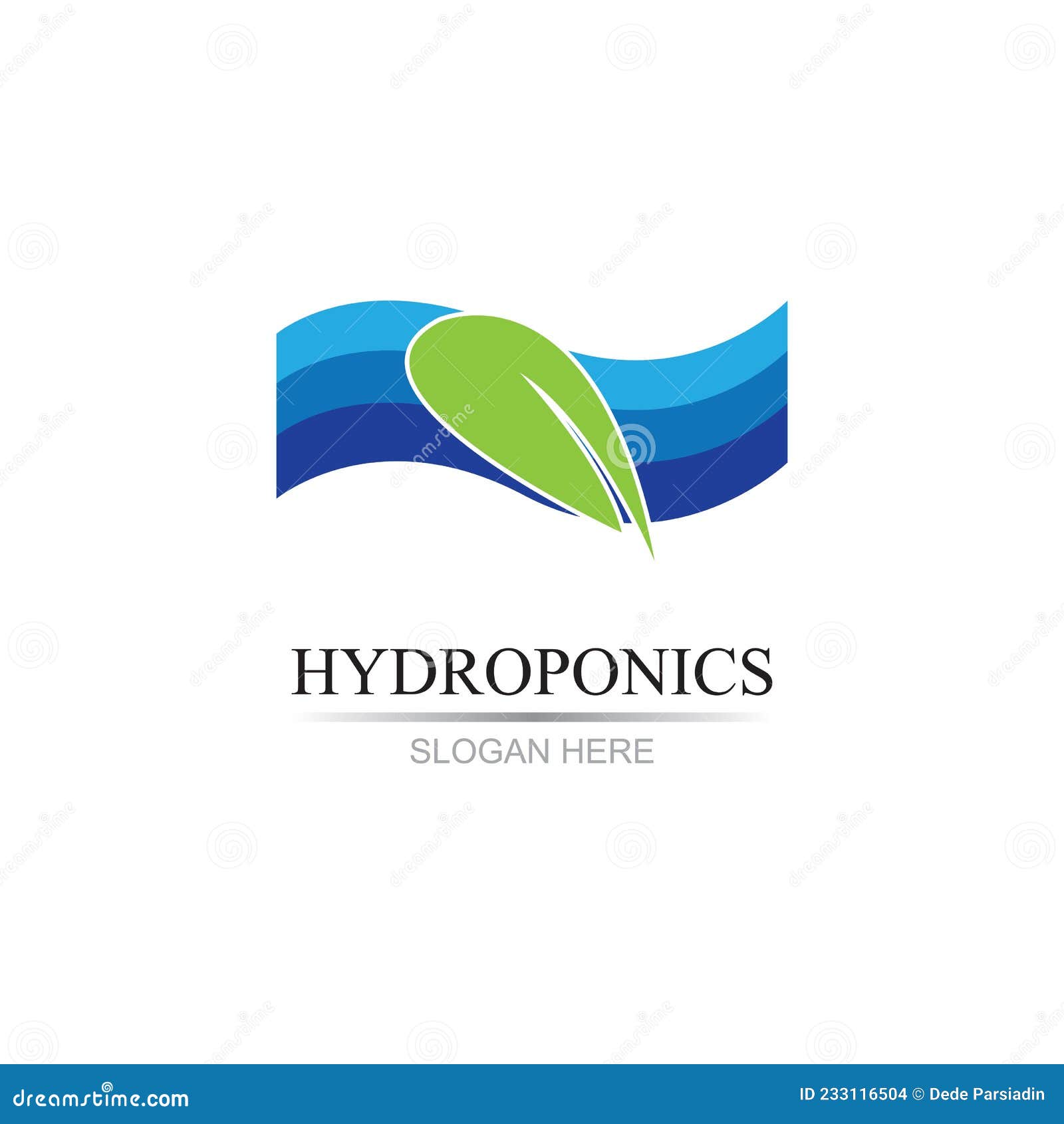 Hydroponics Logo Vector Illustration Design Template Stock Vector