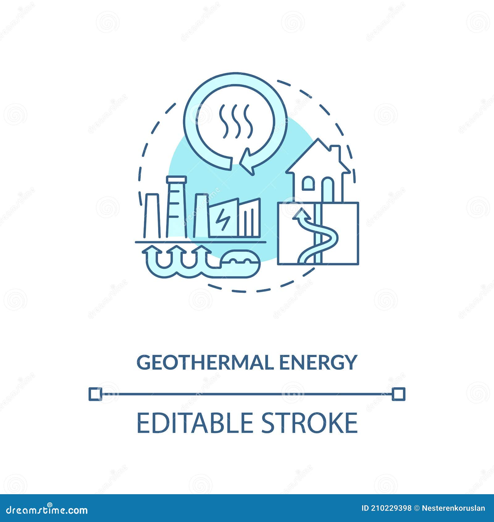 hydrothermal resource concept icon