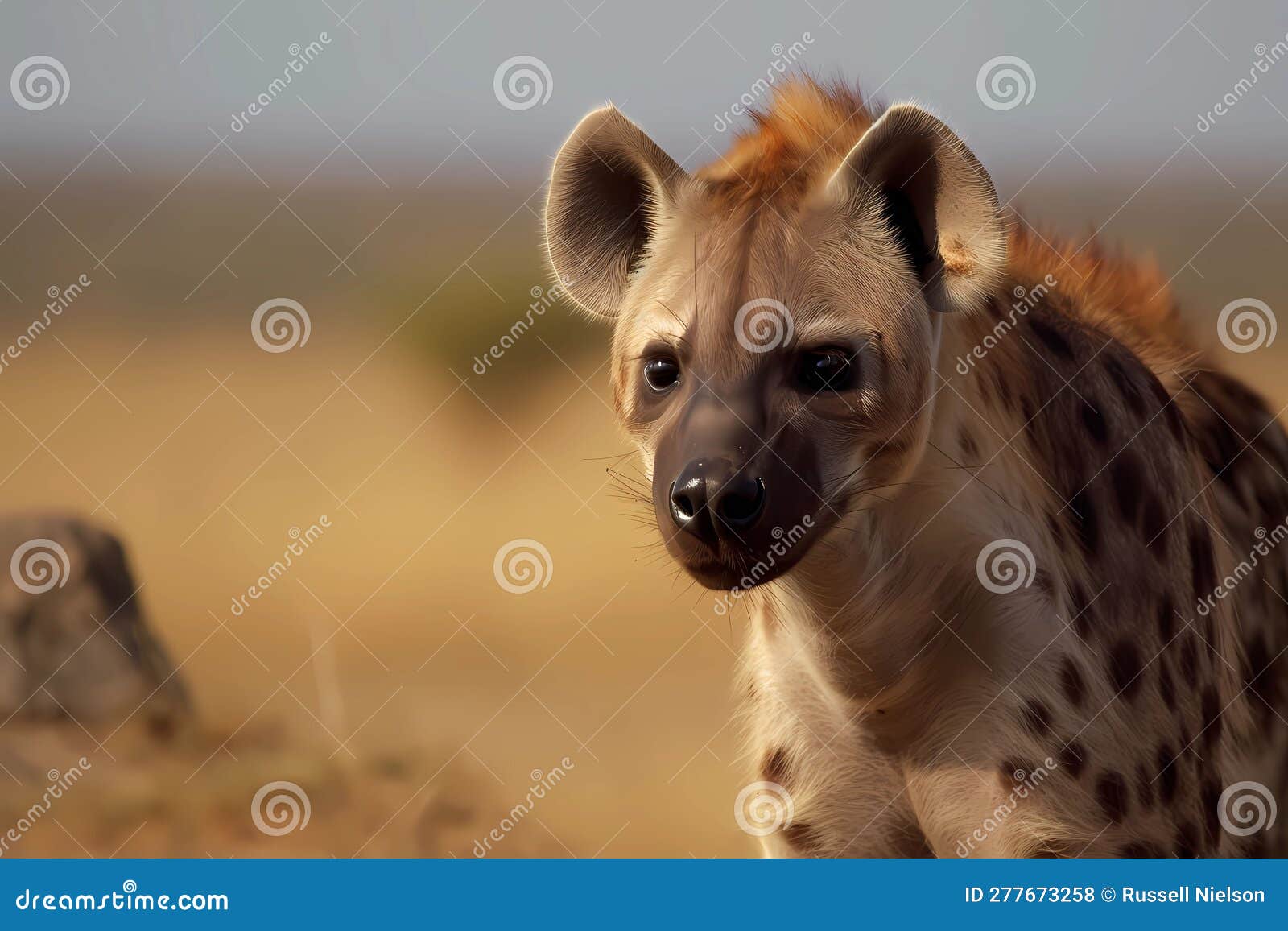 Hunting Hyena On White Background Stock Photography Biology Diagrams