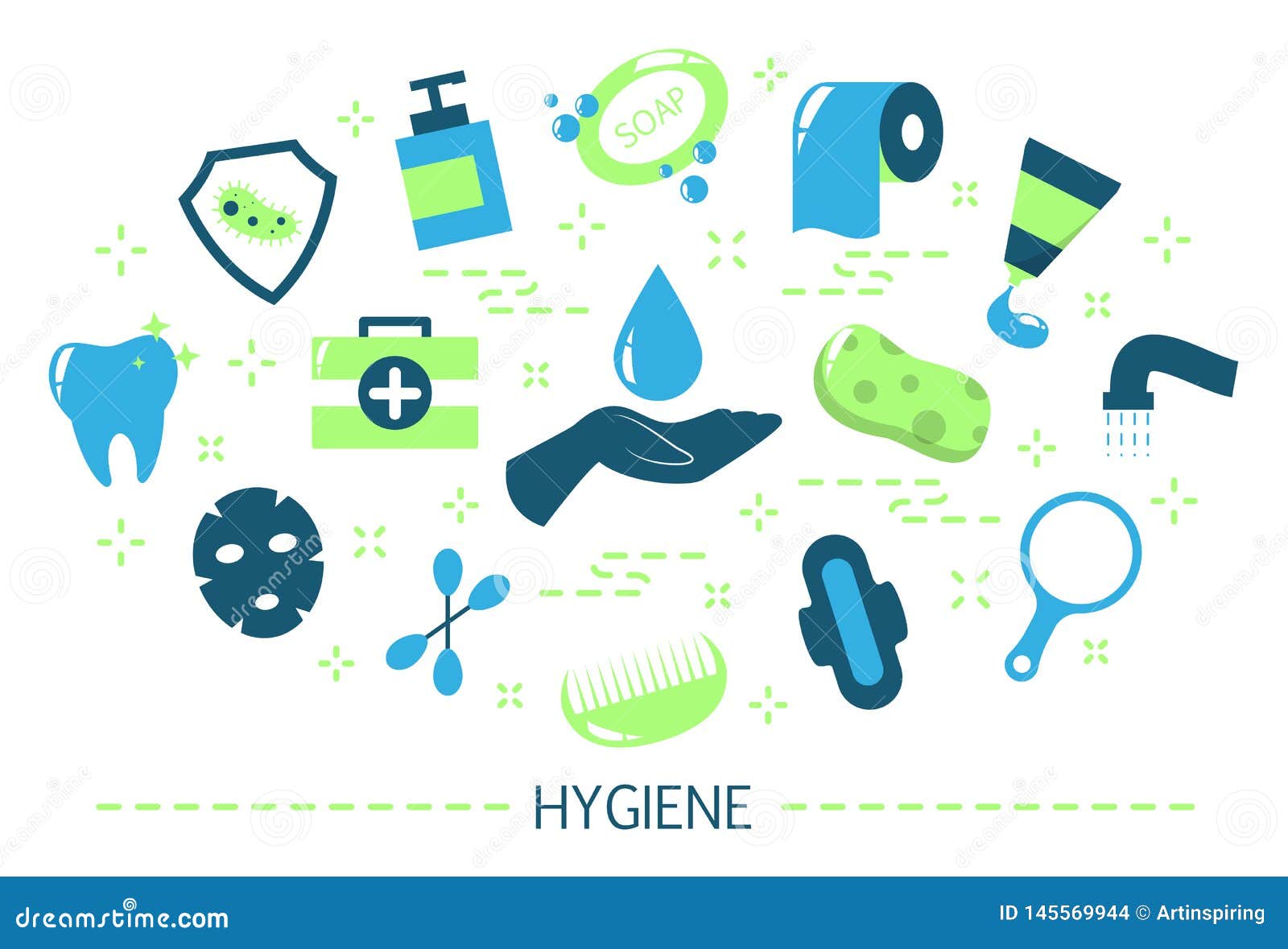 Hygiene Concept. Idea of Clean Body and Health Stock Vector ...