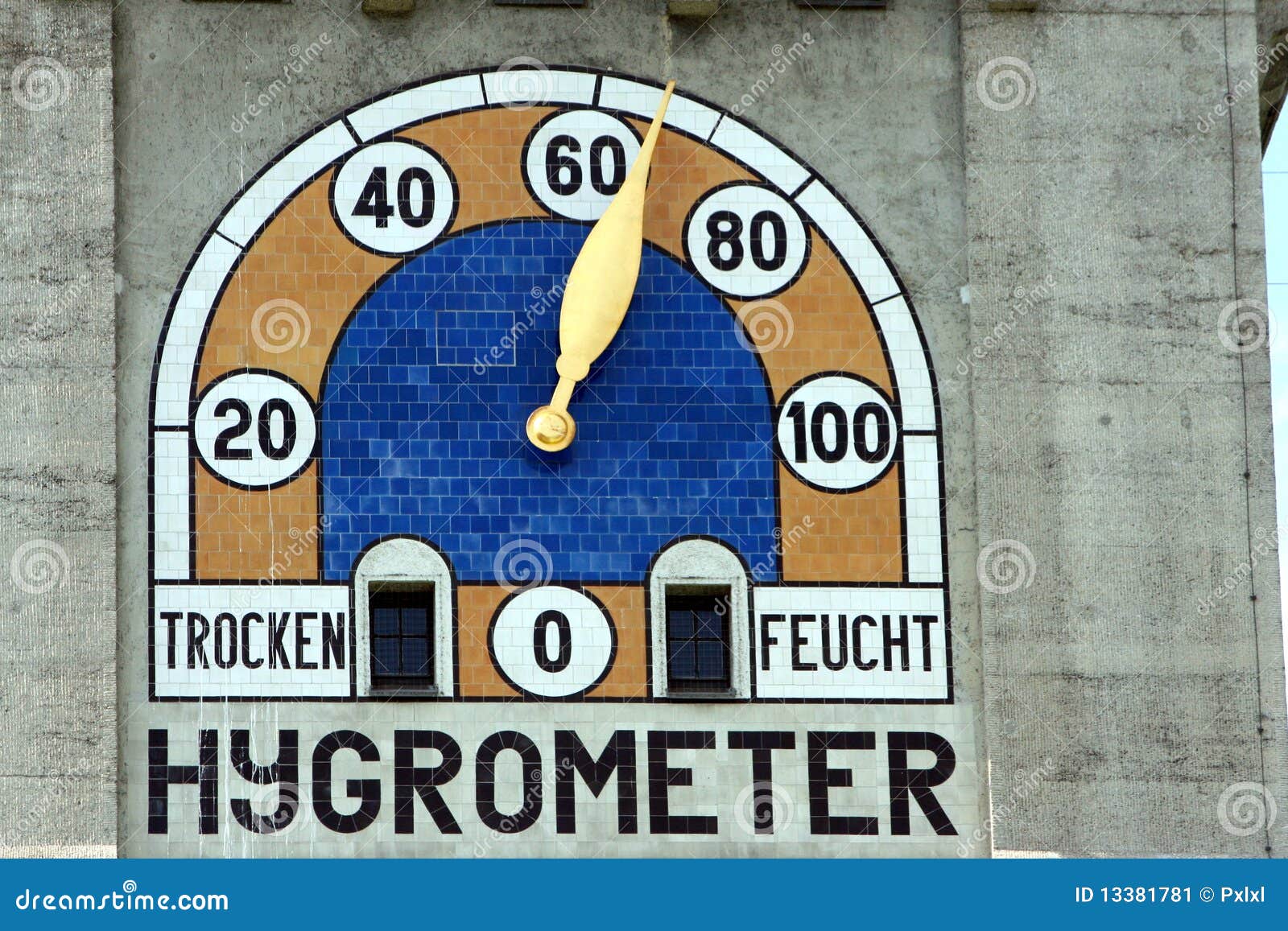 Hygrometer on a Building Facade Stock Image Image of hygrometer, instrument 13381781