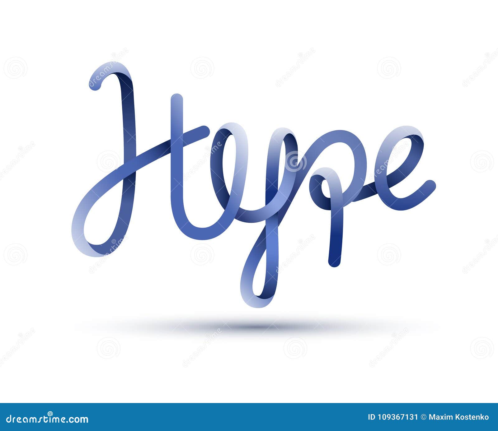 Hype Quote Lettering. Pseudo 3d Graphic Typography Element. Vector ...