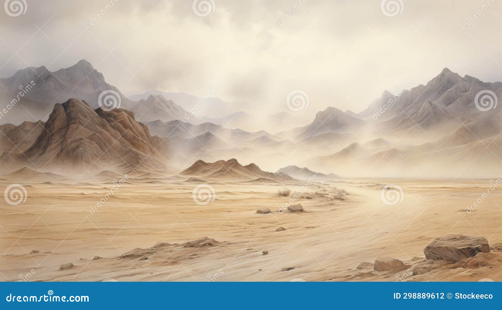 hyper-detailed artistic image of dusty landscape by oliver wetter