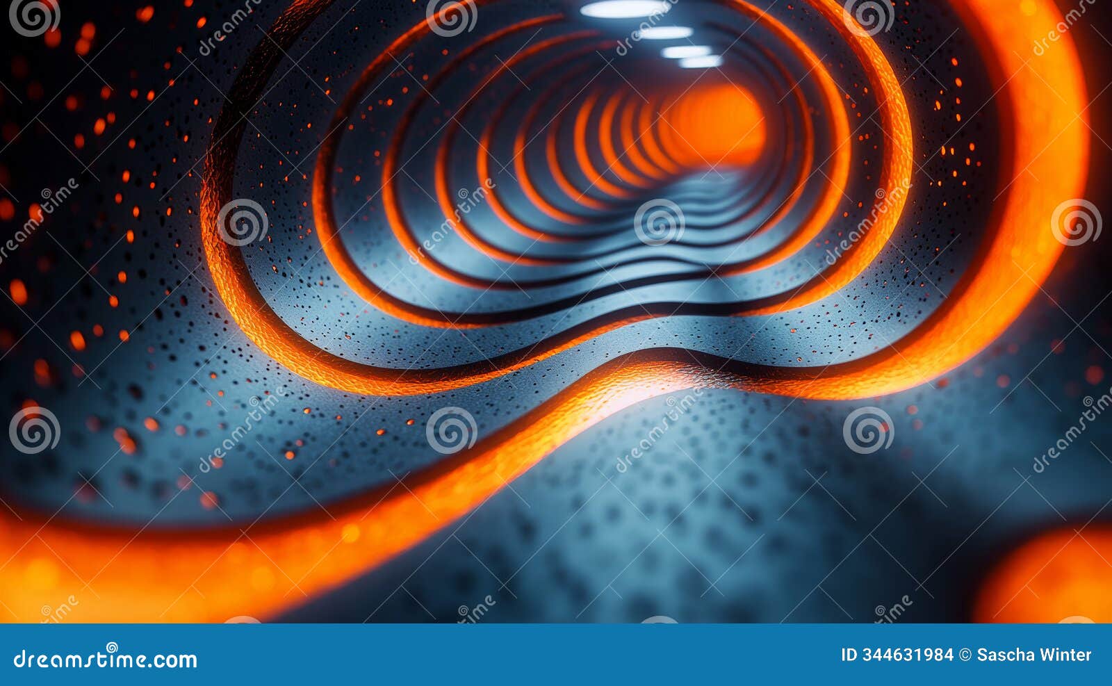 this hyper-detailed 3d rendering features an abstract orange and black grid pattern background, presented in high resolution with