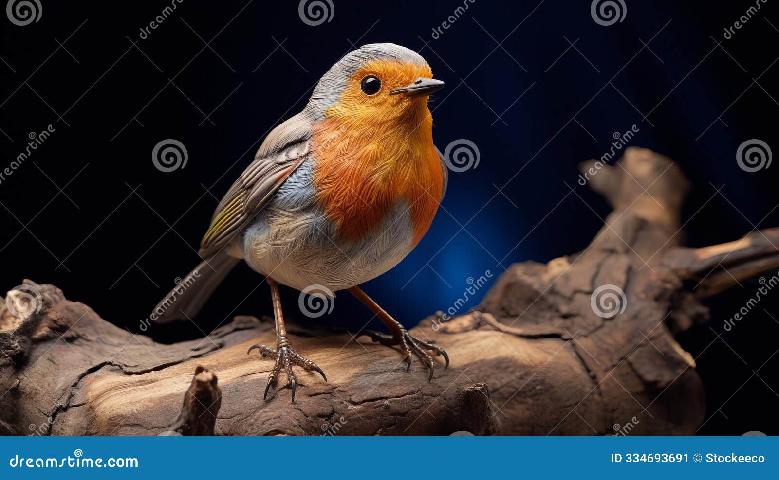 hyper-realistic 3d european robin character with comical expressions