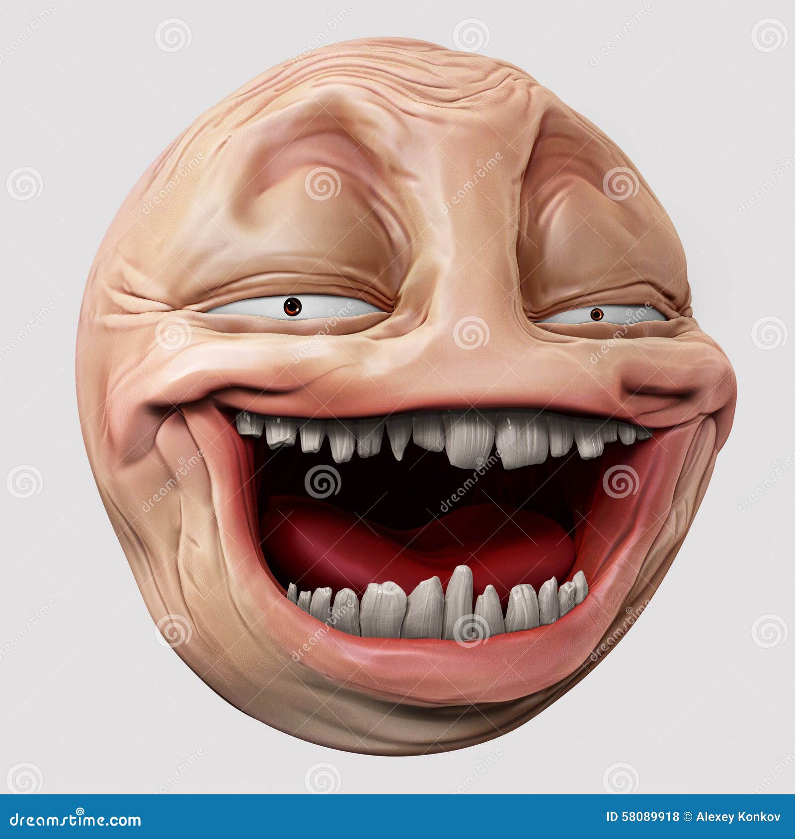 TrollFace mask with smile 3D model