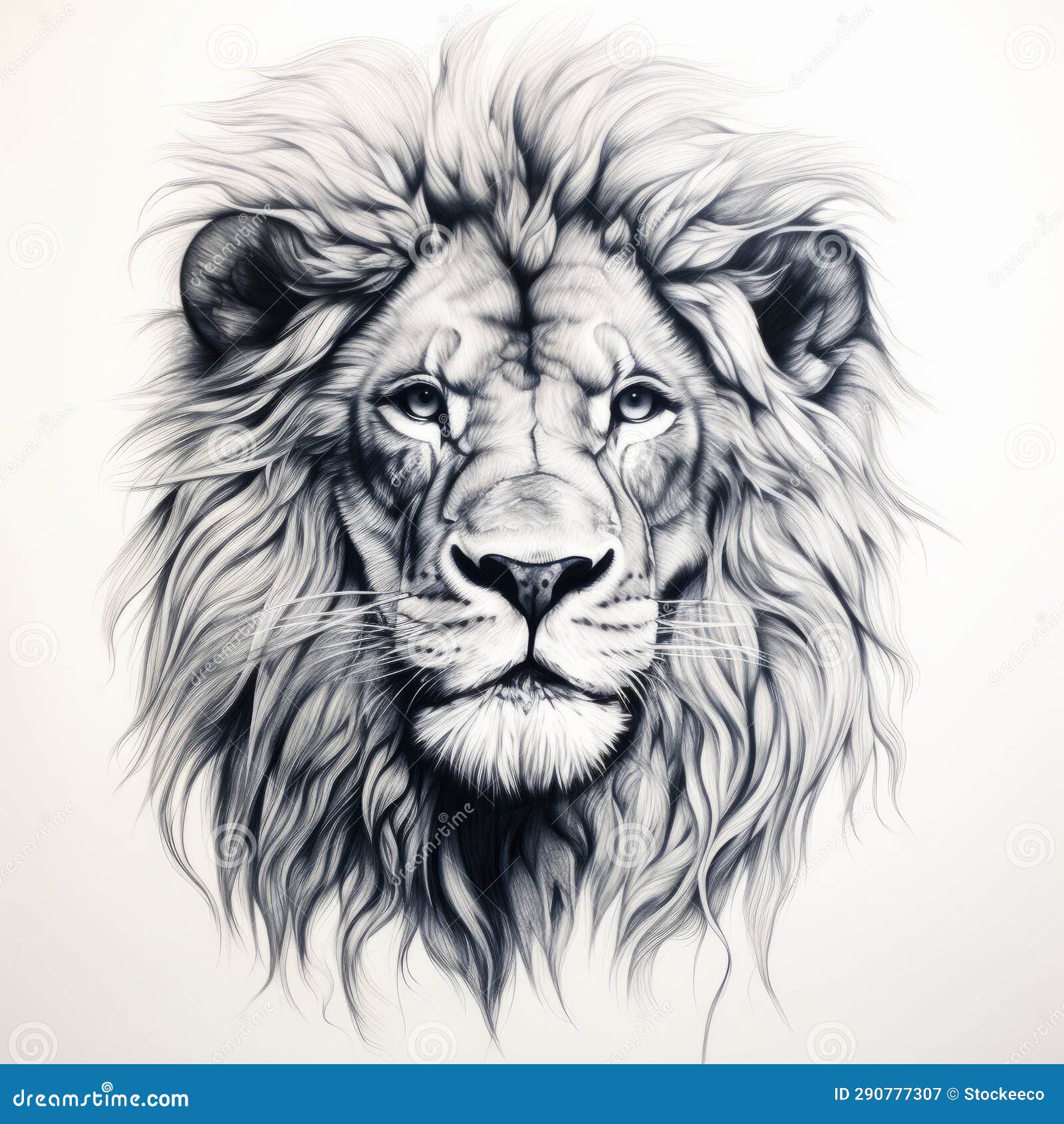Lion face sketch hand drawn in cartoon style Vector Image-saigonsouth.com.vn