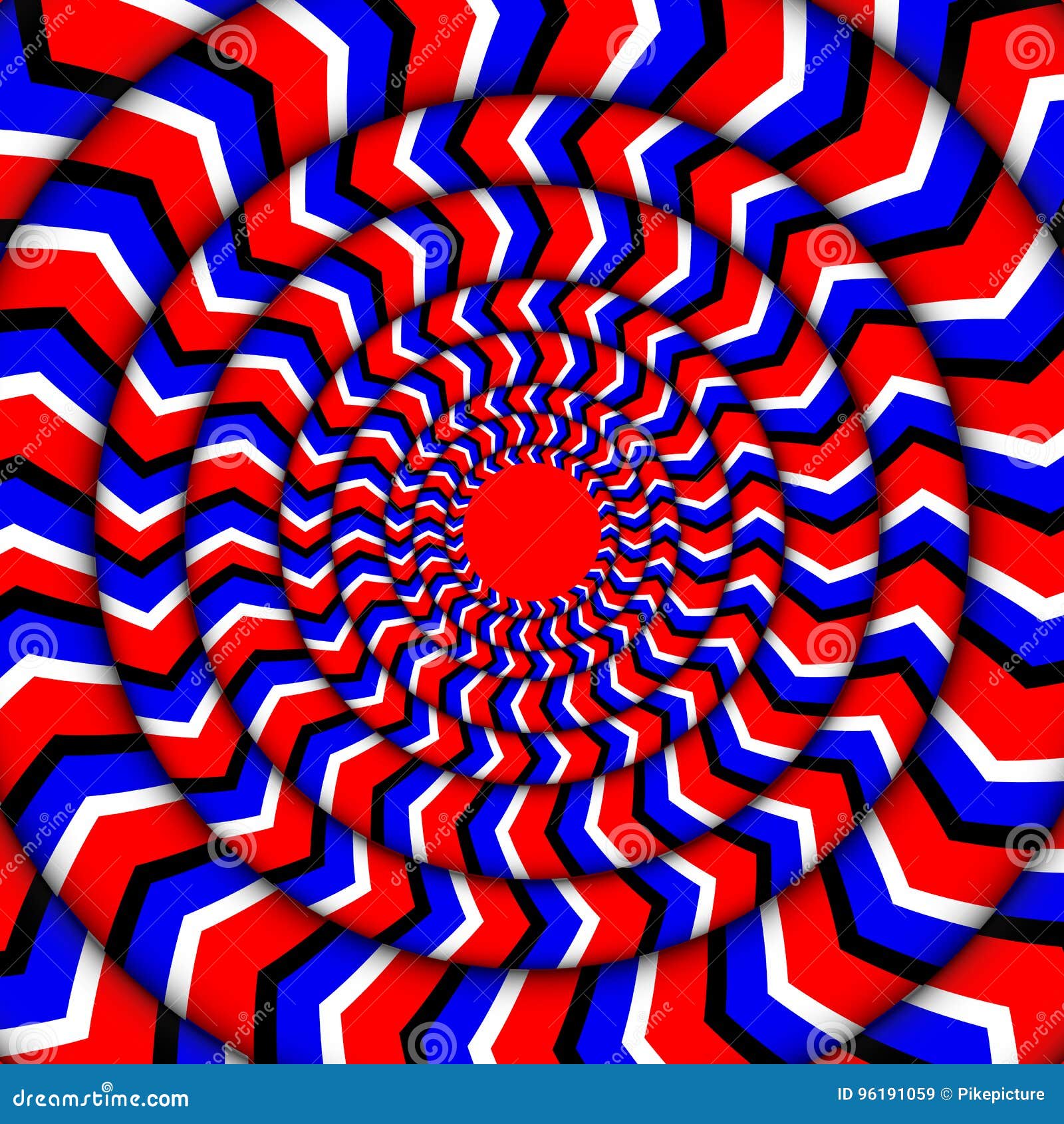 Hypnotic of Rotation. Perpetual Rotation Illusion. Background with ...