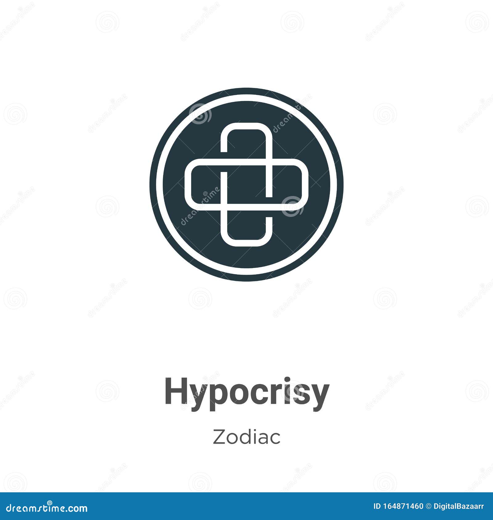 hypocrisy  icon on white background. flat  hypocrisy icon  sign from modern zodiac collection for mobile concept