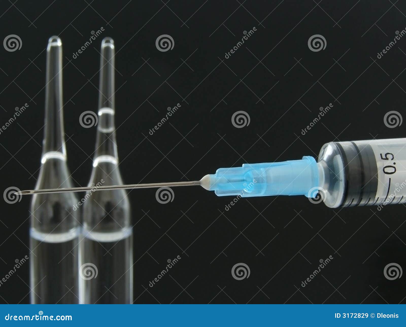 Hypodermic Needle and Ampules Stock Image Image of shot, treatment