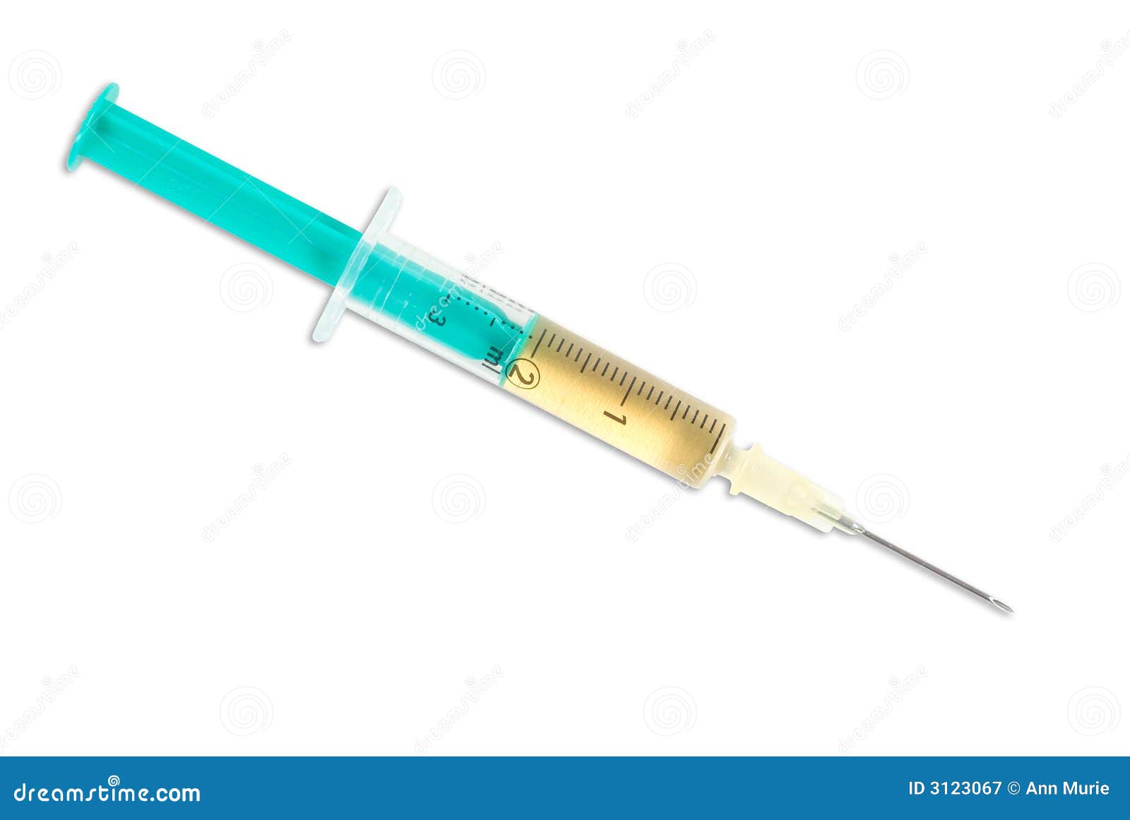 hypodermic syringe with needle