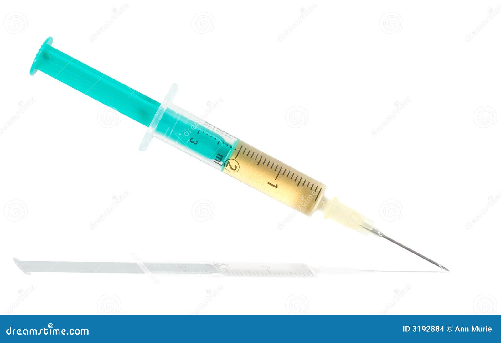 hypodermic syringe with needle